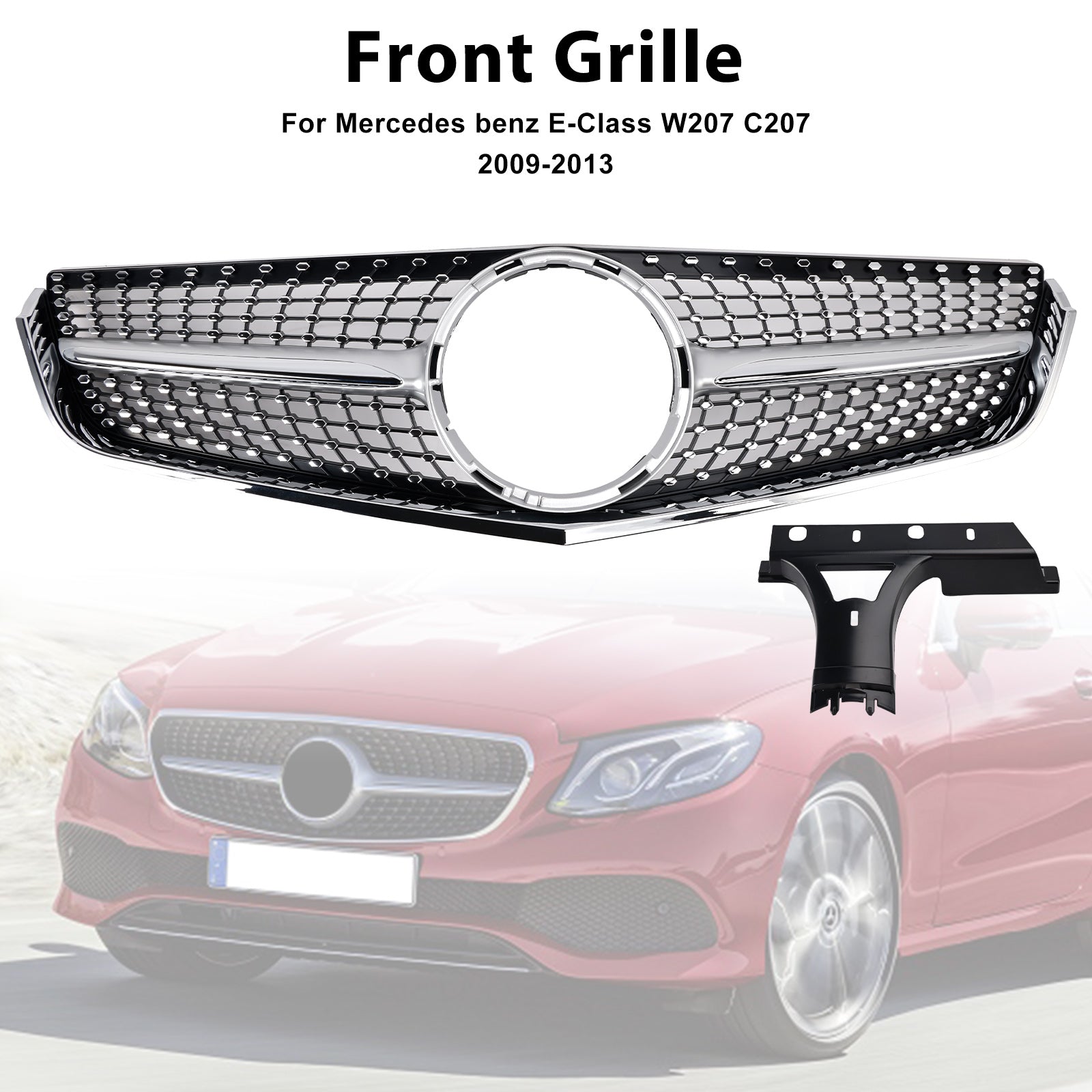 2009-2013 Mercedes E-Class W207 C207 Front Bumper Grill Grille Coupe
