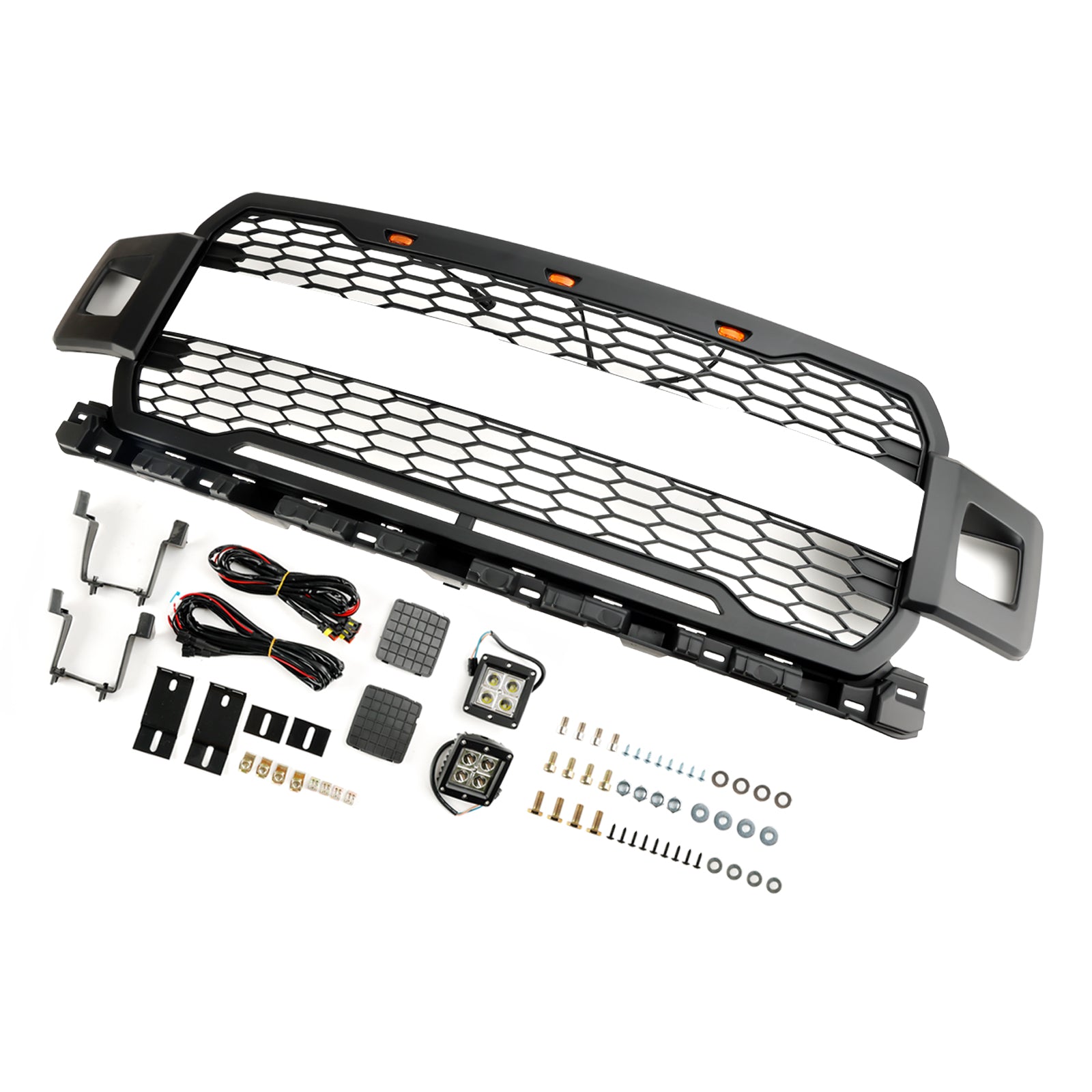 2018 2019 2020 Ford F150 Super Duty With LED Front Bumper Grill Grille