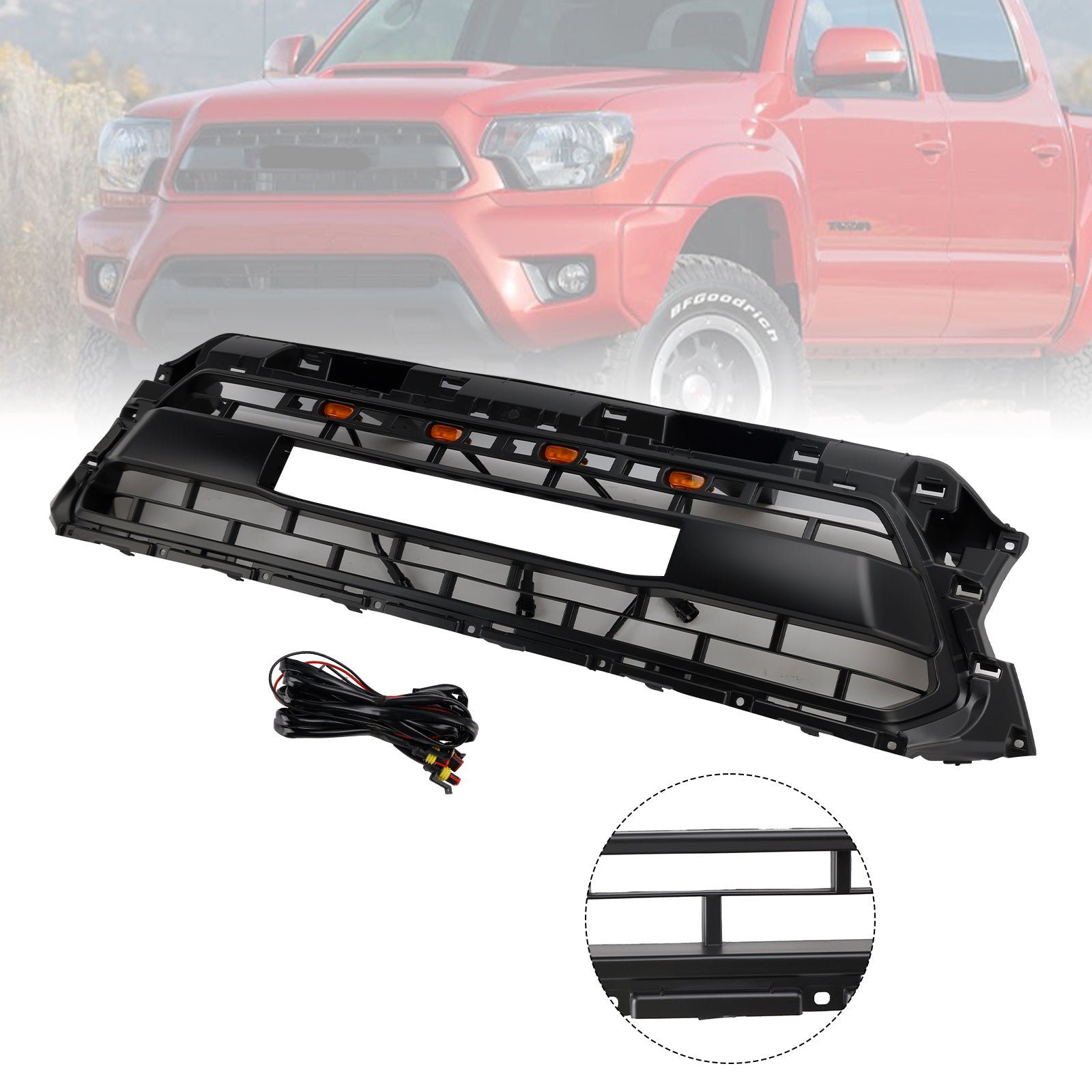 2012-2015 Toyota Tacoma TRD PRO Front Honeycomb Grill Grille PTR54-35150