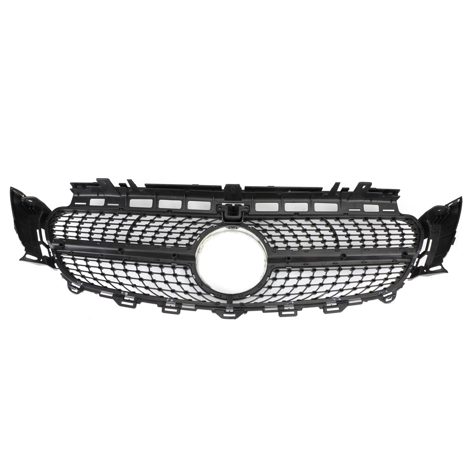2017-2019 Benz E200 E250 E300 Sedan Sports Only Diamond Silver Border Front Grille Grill