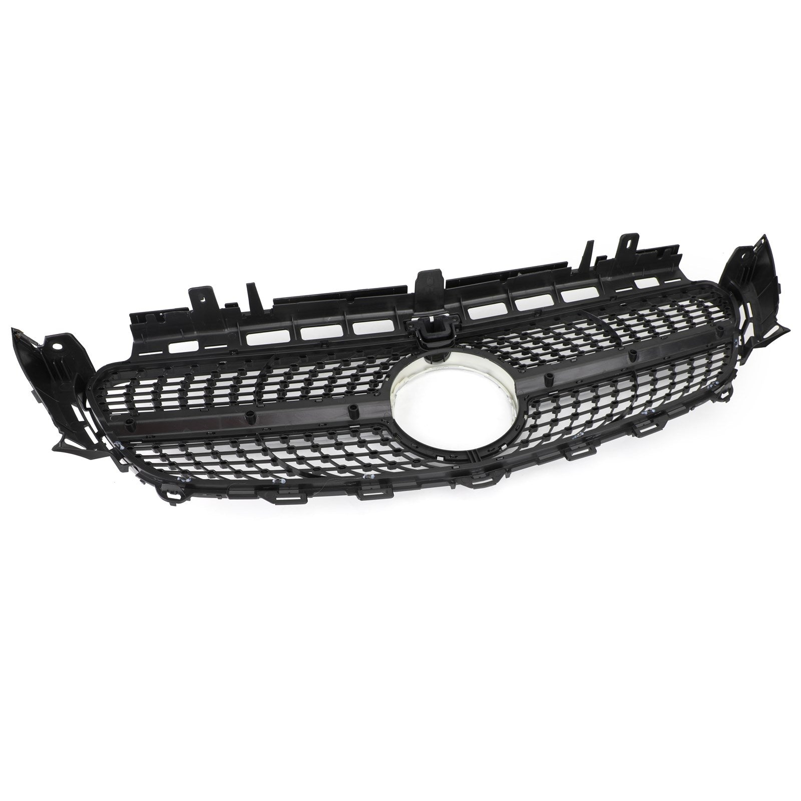 2017-2019 Benz E200 E250 E300 Sedan Sports Only Diamond Silver Border Front Grille Grill