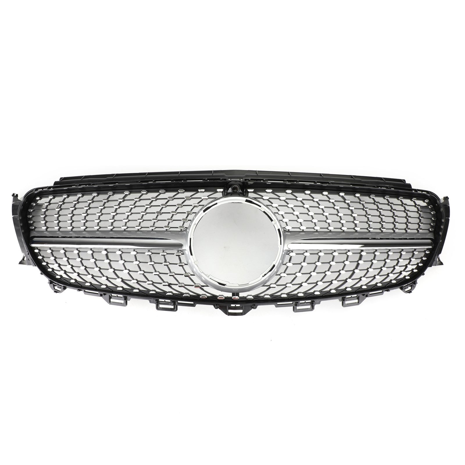 2017-2018 Benz E400 and AMG E43 Sedan Sports Only Diamond Silver Border Front Grille Grill