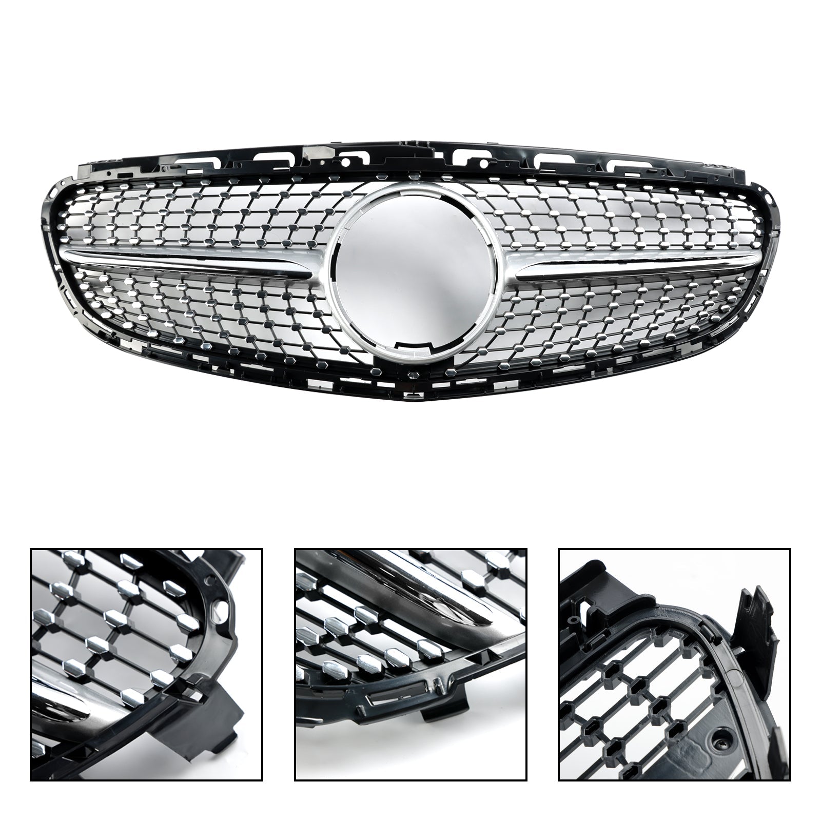 2013 2014 2015 2016 Mercedes E-Class W212 Facelift Diamond Front Bumper Grille Grill