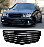 2007 2008 2009 Mercedes Benz W211 E350 E500 E63 AMG Front Bumper Grille Grill Gloss Black