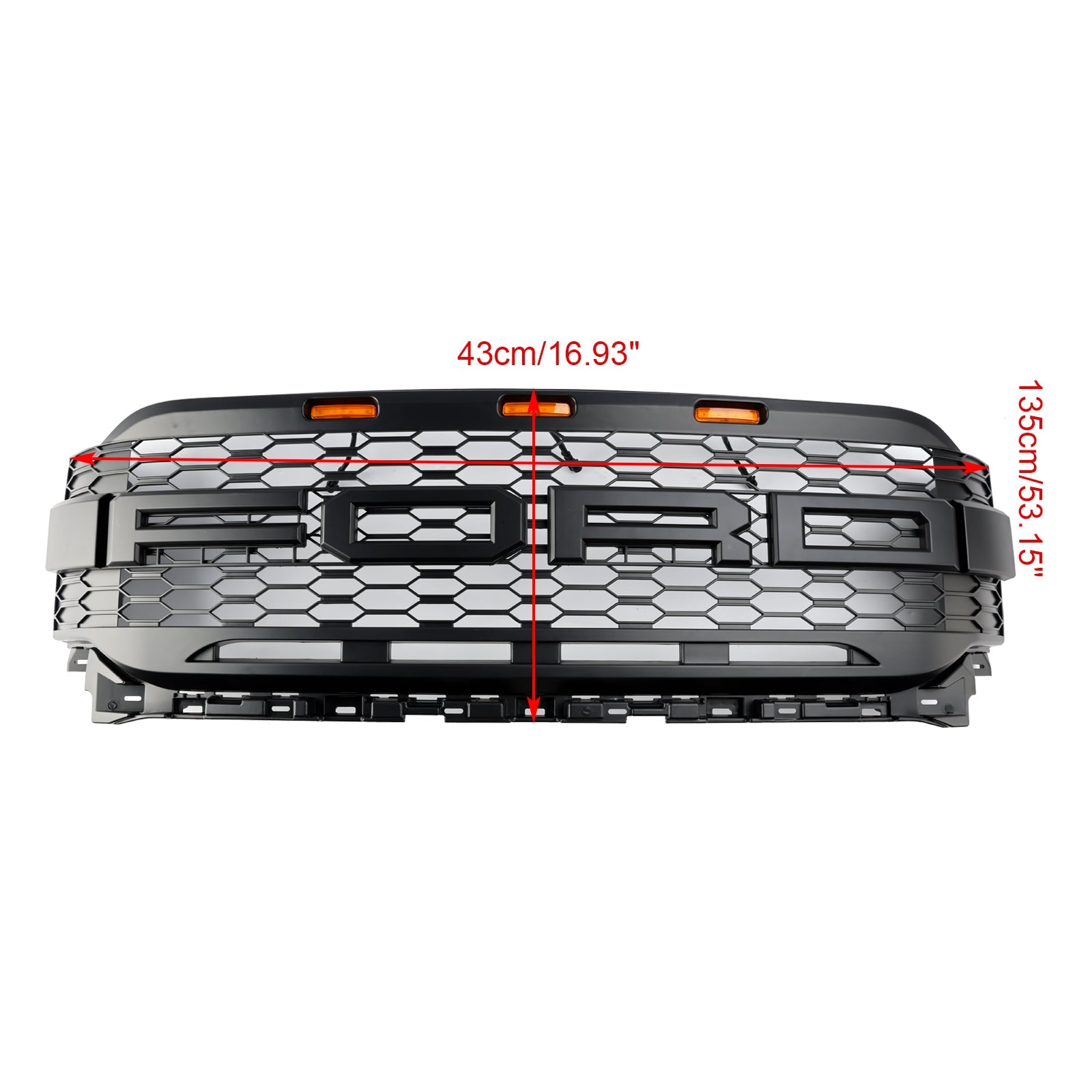 2021-2023 Ford F150 Raptor W/ LED Replacement ABS Front Bumper Grill Grille
