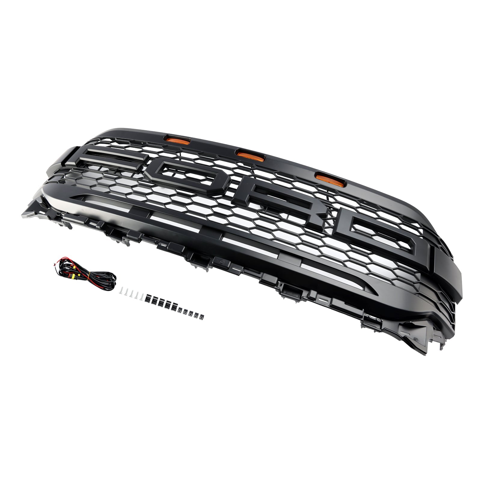 Ford F150 Raptor 2021-2023 W/ LED Replacement ABS Front Bumper Grill Grille