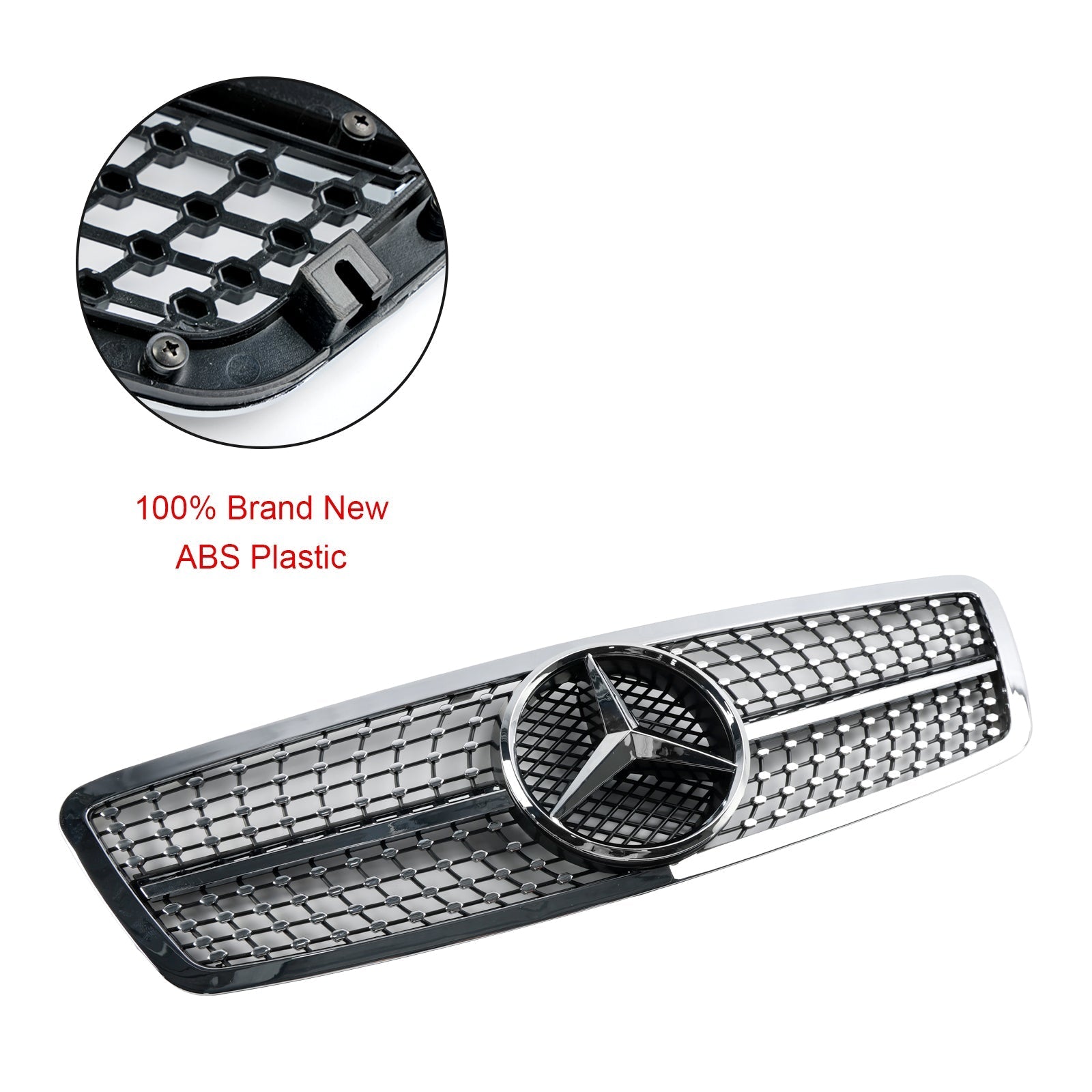 2001 2002 2003 2004 2005 2006 2007 Mercedes W203 C230 C320 C240 Front Bumper Kidney Grille Grill