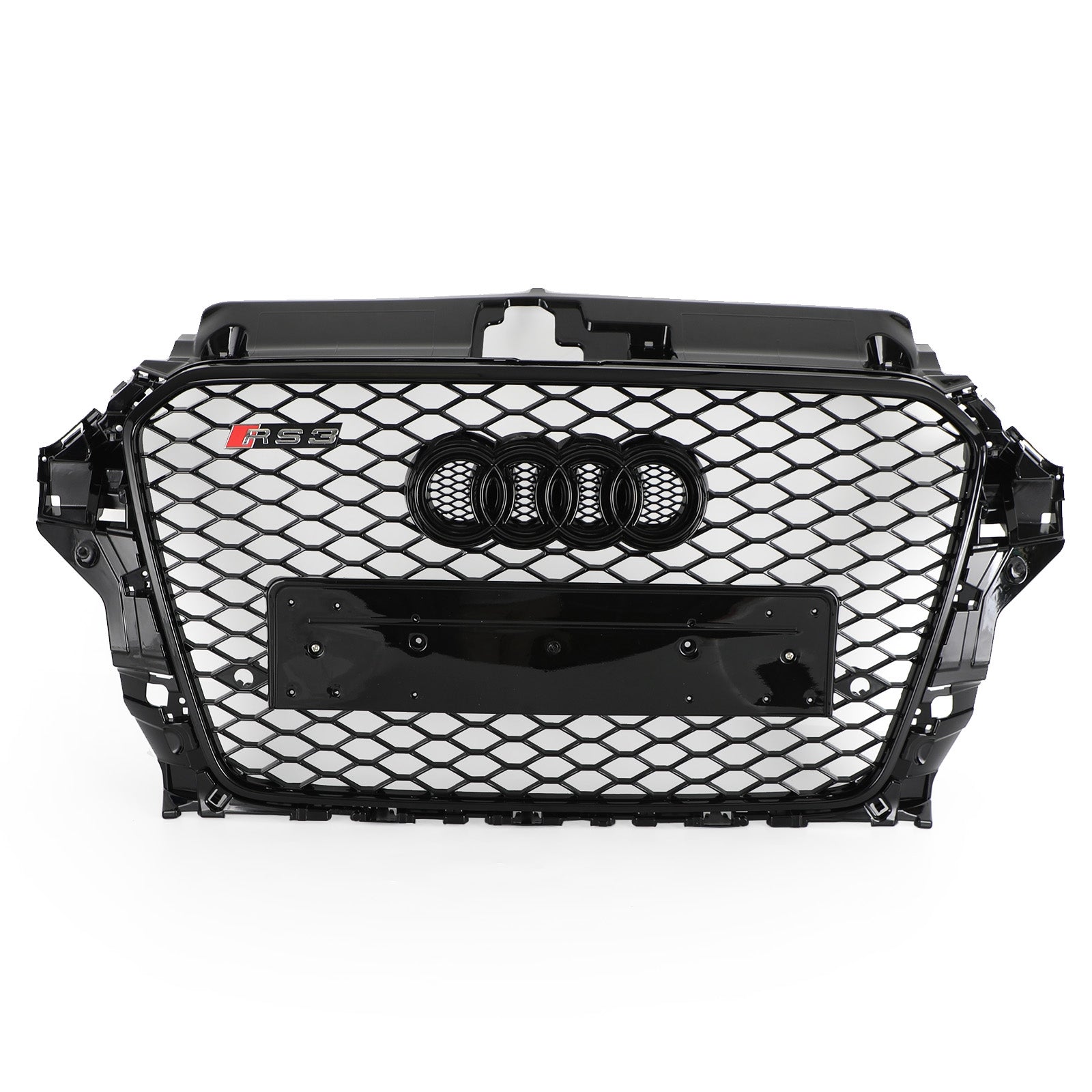 2013 2014 2015 2016 Audi A3 S3 RS3 Style Front Hood Henycomb Bumper Grille Grill Black