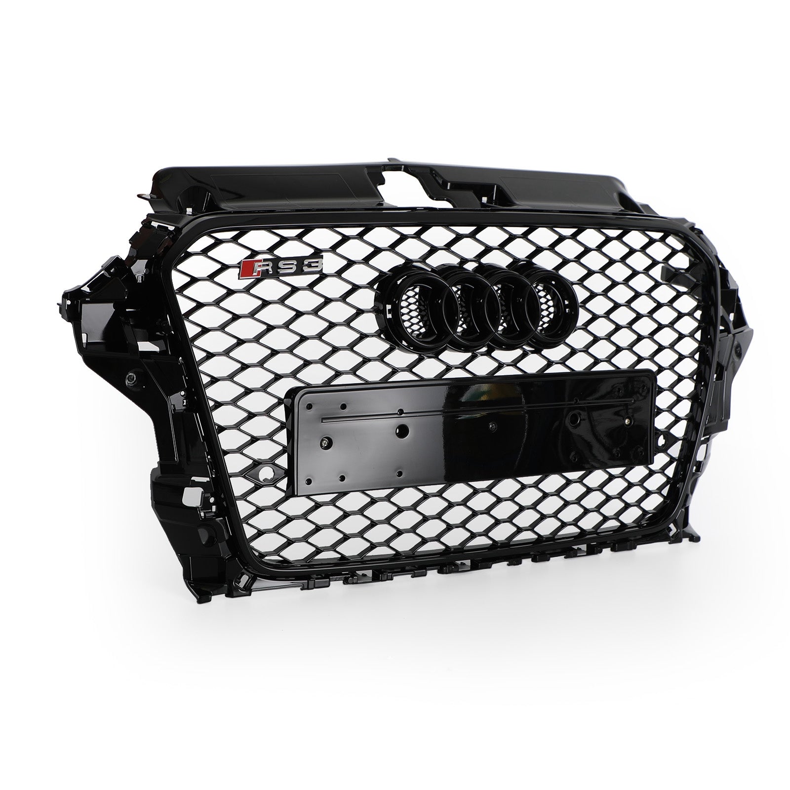 2013 2014 2015 2016 Audi A3 S3 RS3 Style Front Hood Henycomb Bumper Grille Grill Black