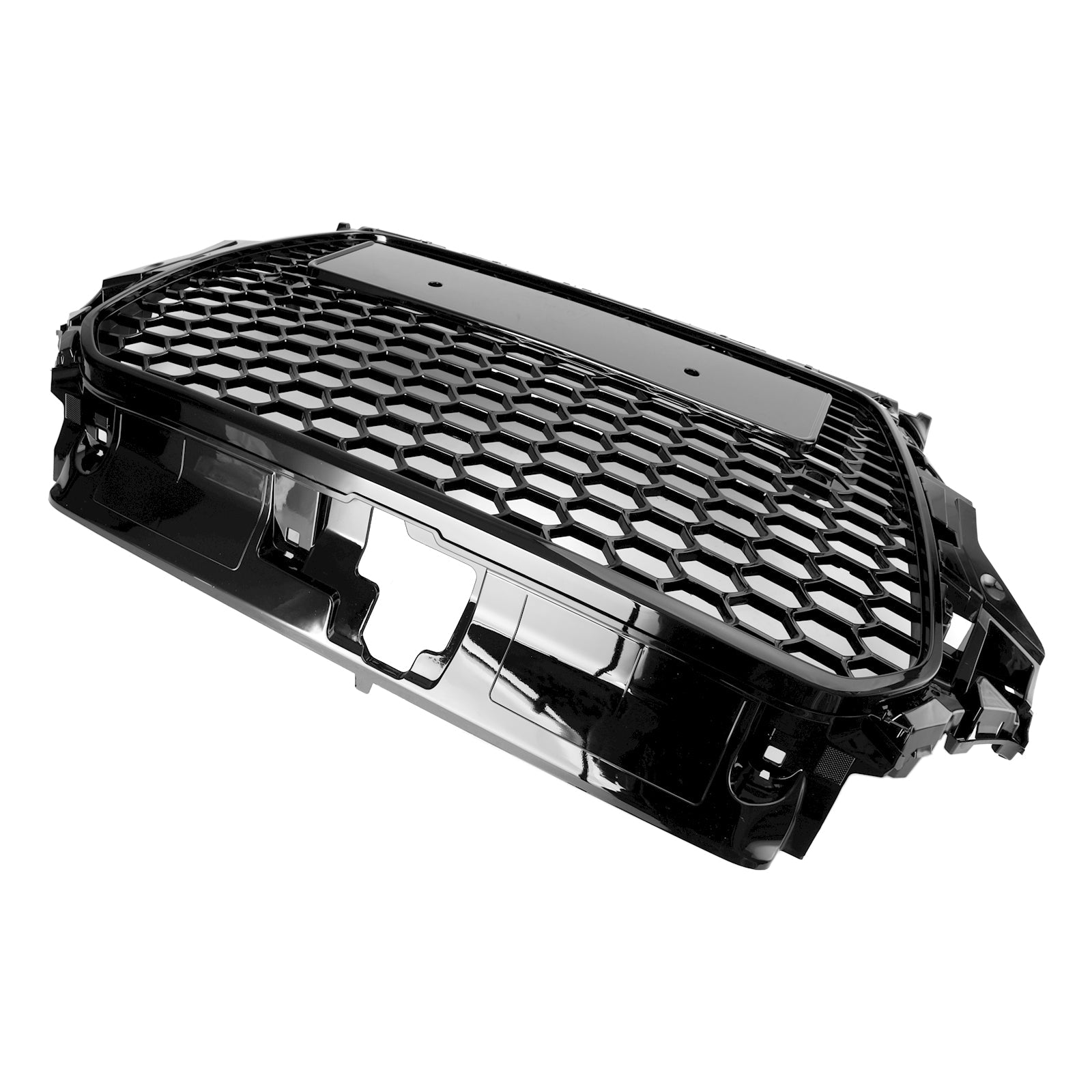 2013 2014 2015 2016 Audi A3 S3 RS3 Style Honeycomb Front Bumper Grille Gloss Black