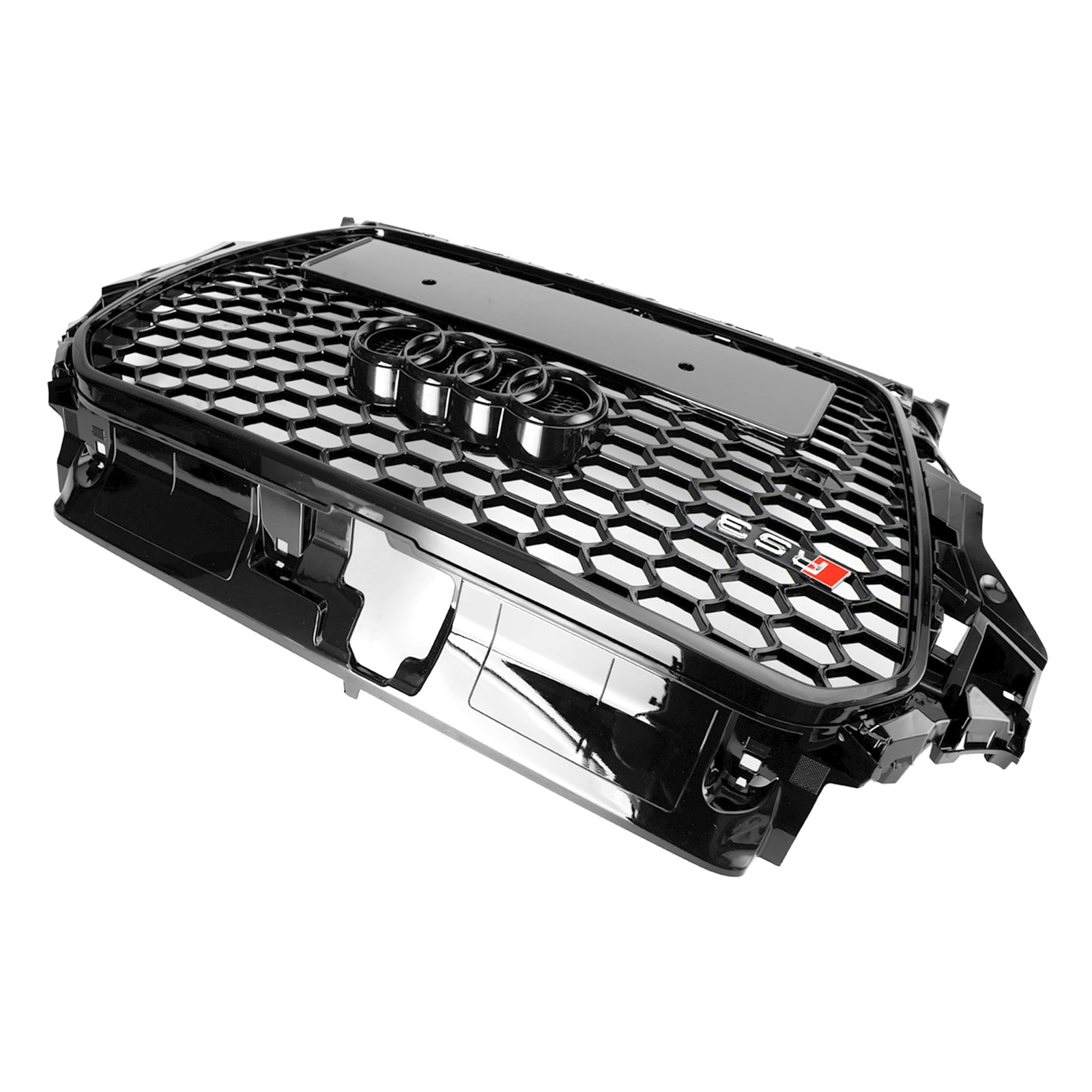 2013 2014 2015 2016 Audi A3 S3 RS3 Style Front Hood Henycomb Bumper Grille Grill Black