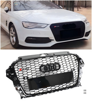 2013 2014 2015 2016 Audi A3 S3 RS3 Style Front Hood Henycomb Bumper Grille Grill Black