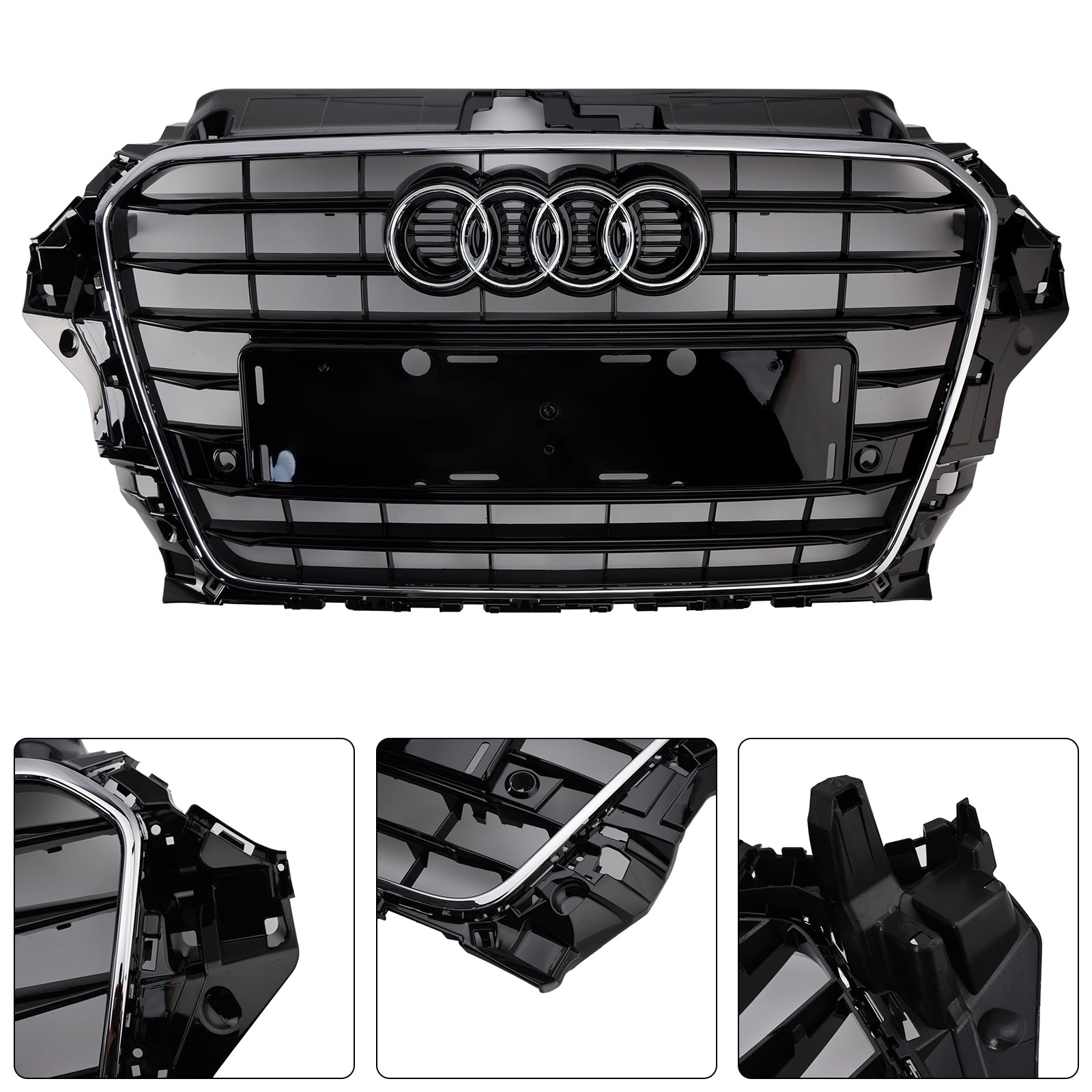 2013-2016 Audi A3 S3 S3 Style Front Bumper Grille Grill 8V3853651 Chrome