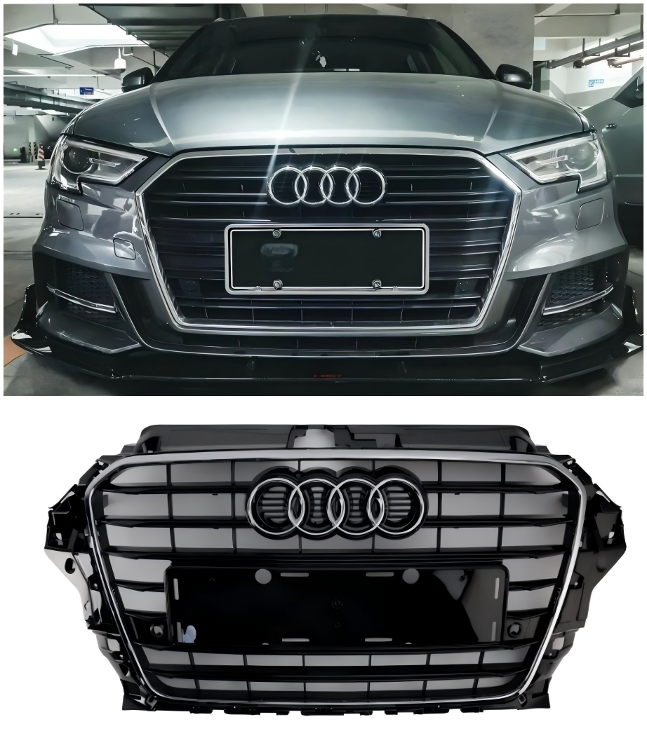 2013-2016 Audi A3 S3 S3 Style Front Bumper Grille Grill 8V3853651 Chrome