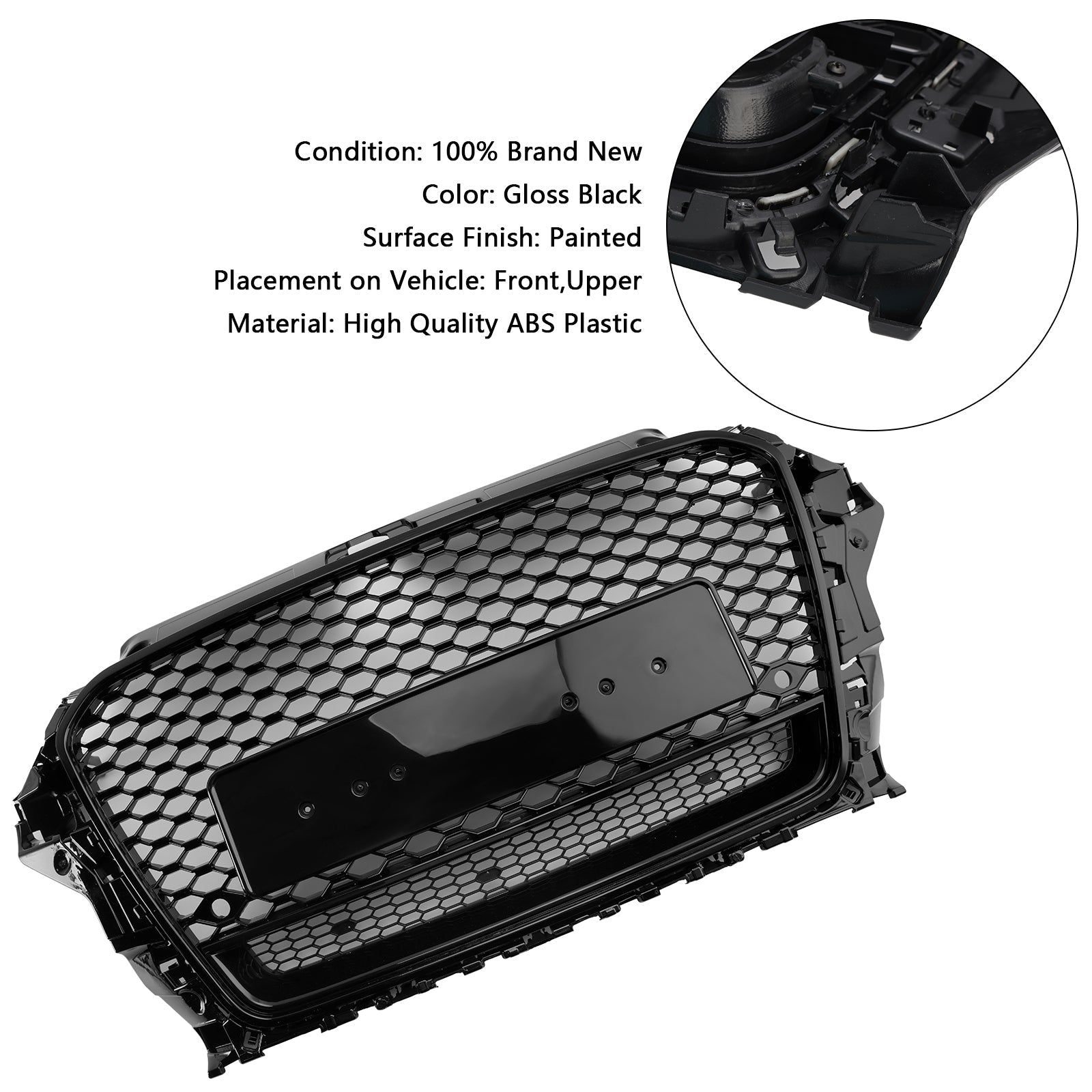 2013-2016 Audi A3 S3 RS3 Style Front Henycomb Bumper Grill Grille