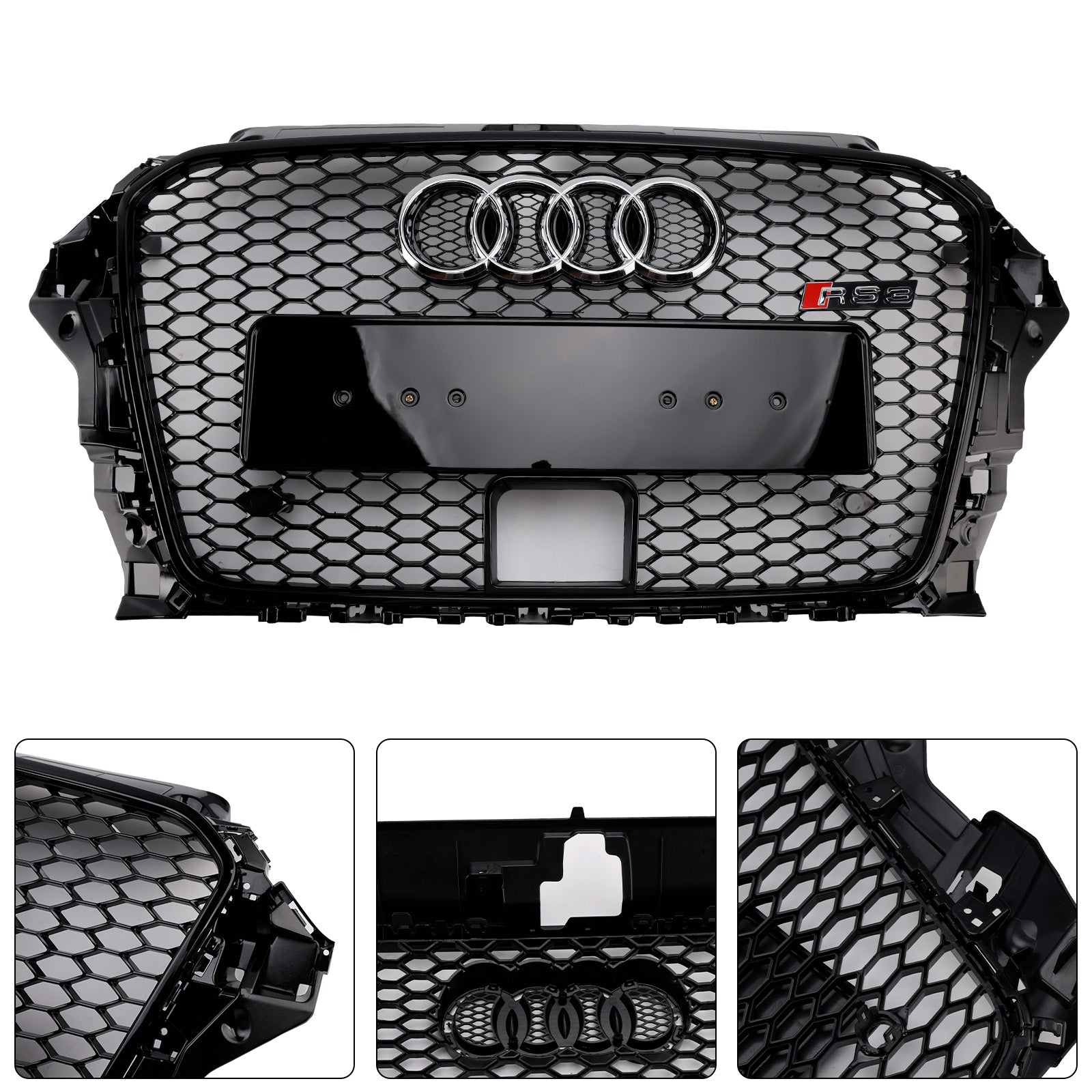2013-2016 Audi A3 S3 With ACC RS3 Style Front Bumper Grill Grille