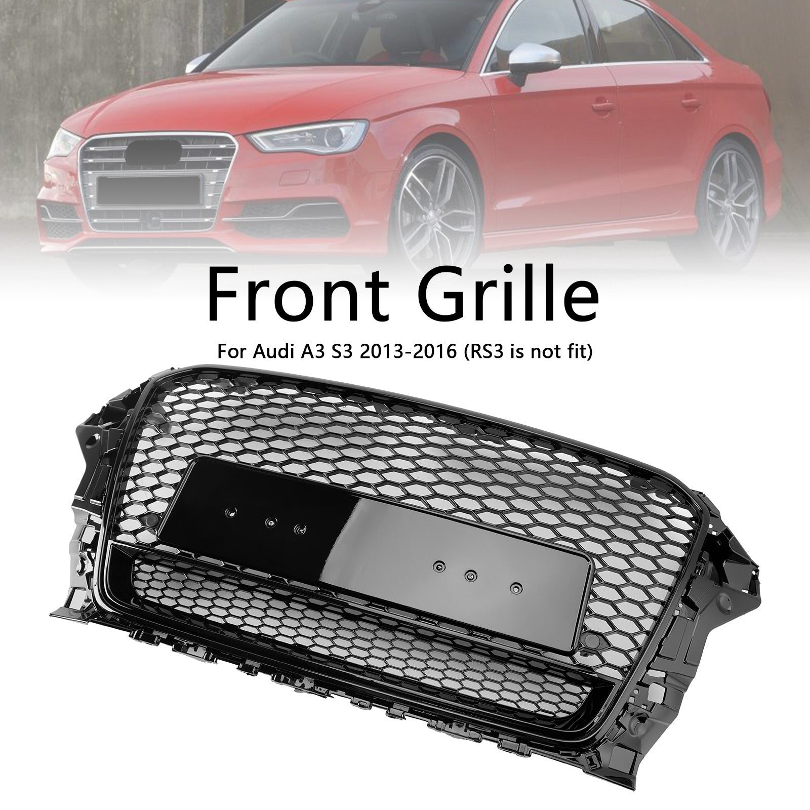 2013-2016 Audi A3 S3 RS3 Style Front Henycomb Bumper Grill Grille