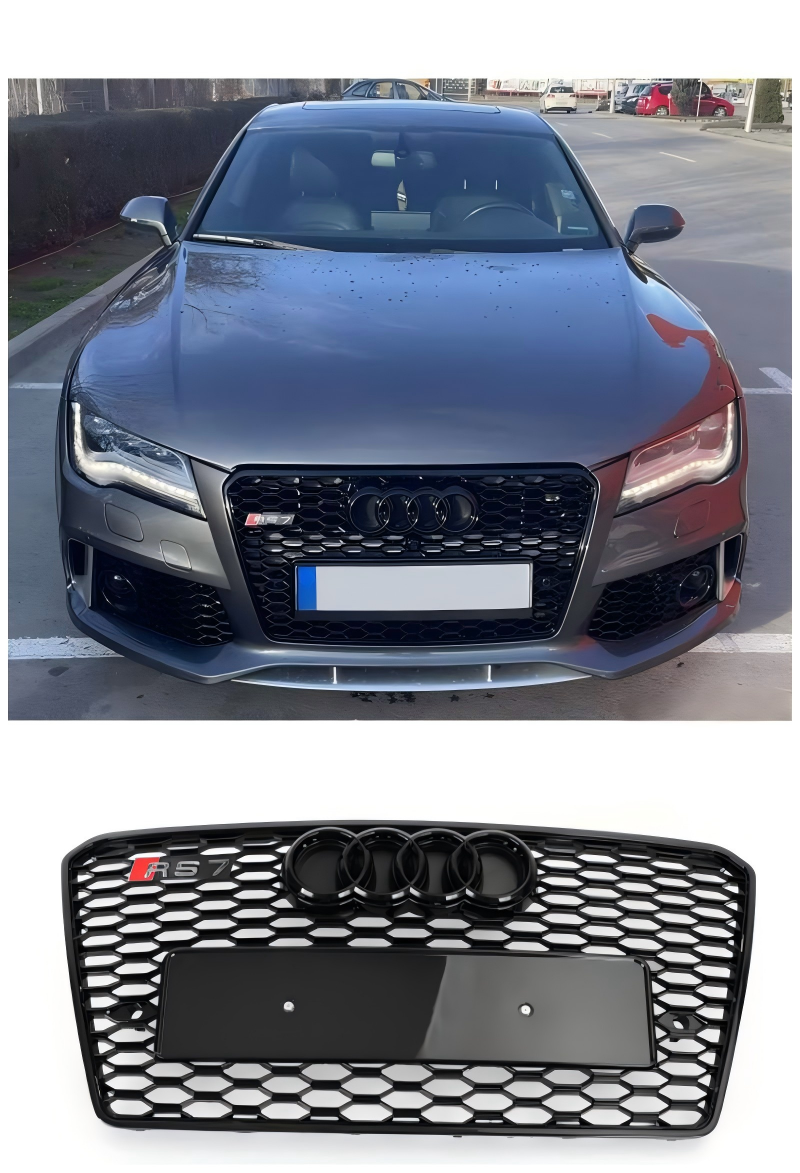 Audi A7/S7 2012-2015 RS7 Style Honeycomb Sport Mesh Hex Grille Grill Black