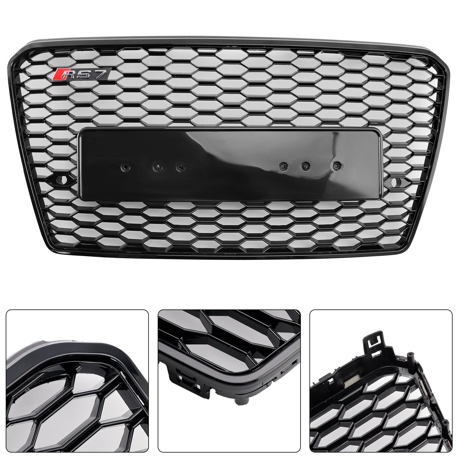 2012-2015 Audi A7 S7 Pre-Facelift RS7 Style Honeycomb Sport Mesh Hex Grill Grille