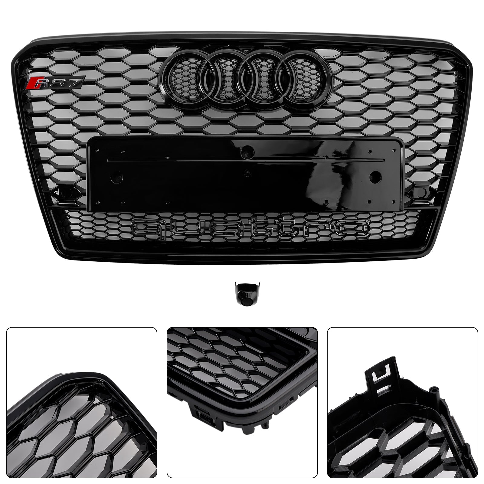 2012-2015 Audi A7/S7 RS7 Style Honeycomb Mesh Front Grille Grill Black