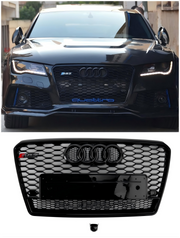 Audi A7/S7 2012-2015 RS7 Style Honeycomb Mesh Front Grille Grill Black