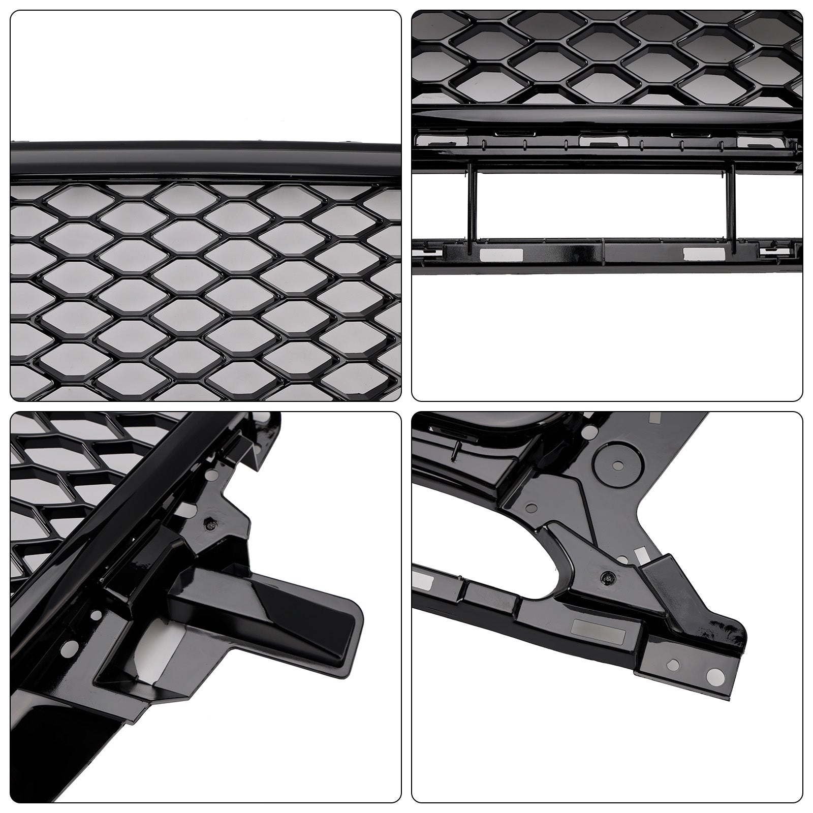 2013-2017 Audi Q5 SQ5 Gloss Black Front Honeycomb Bumper Grill Grille