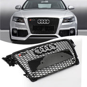 2009-2012 Audi A4/S4 B8 RS4 Style Honeycomb Sport Mesh Hex Grille Grill Black
