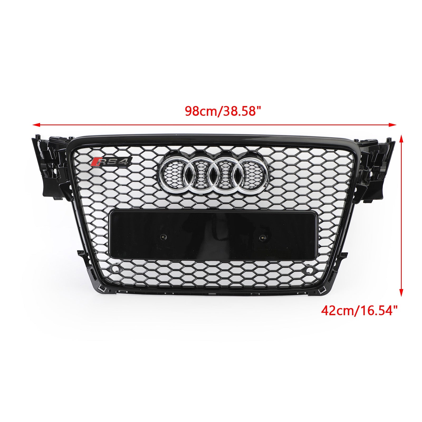 2009-2012 Audi A4/S4 B8 RS4 Style Honeycomb Sport Mesh Hex Grille Grill Black