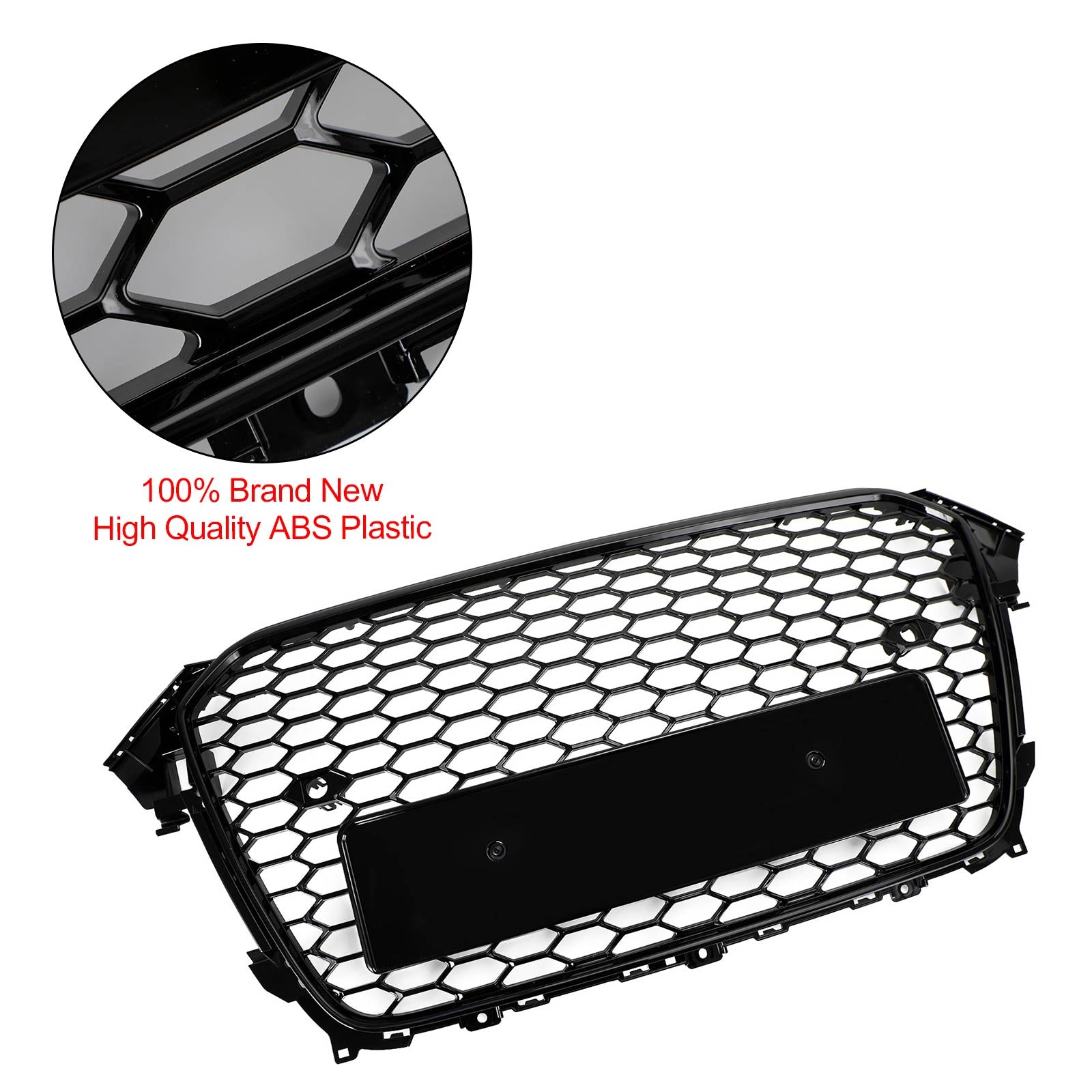 2013-2016 Audi A4 S4 RS4 Style Mesh Front Bumper Grille Grill Gloss Black