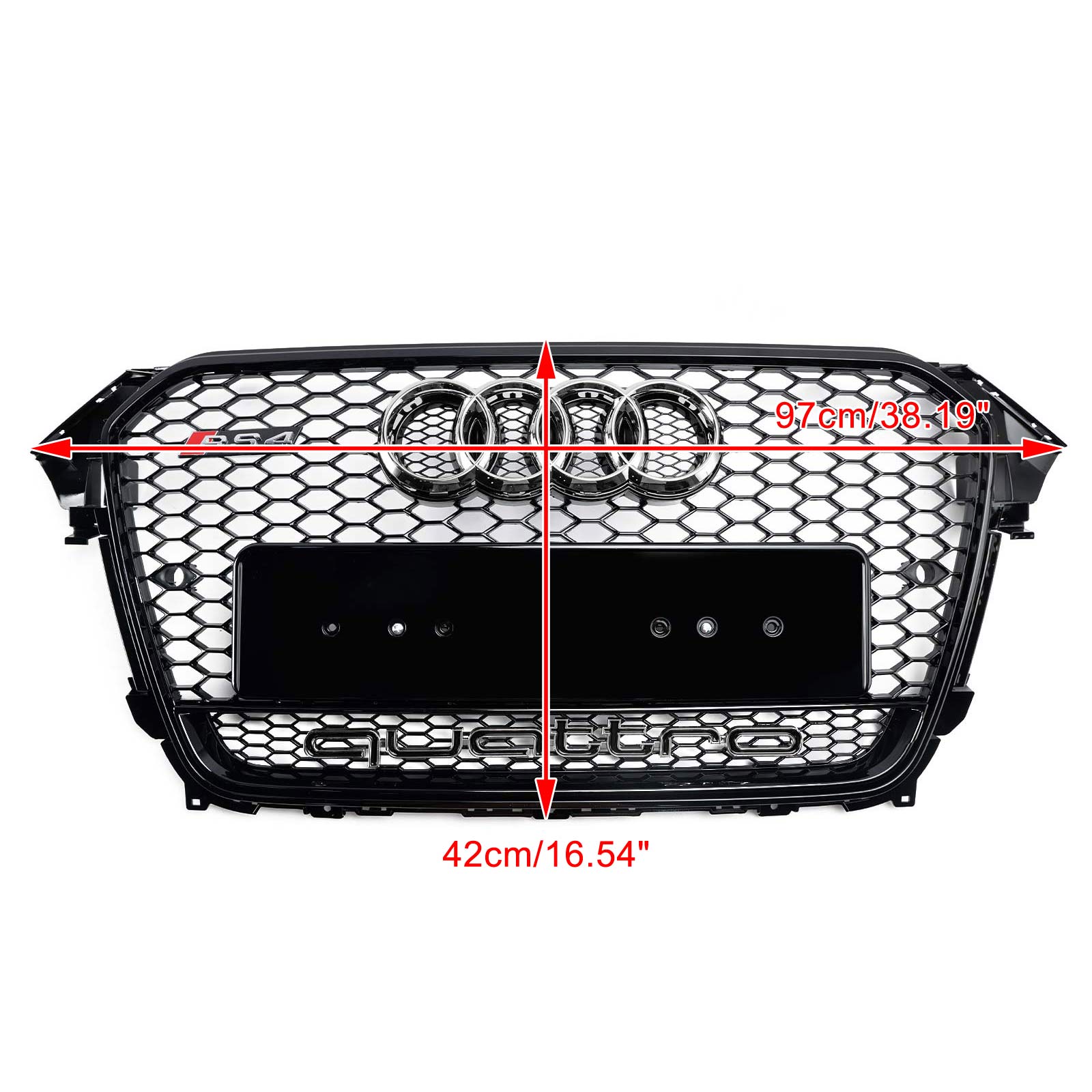 2013 2014 2015 2016 Audi A4 S4 B8.5 w/ Quattro RS4 Style Front Bumper Grill Grille