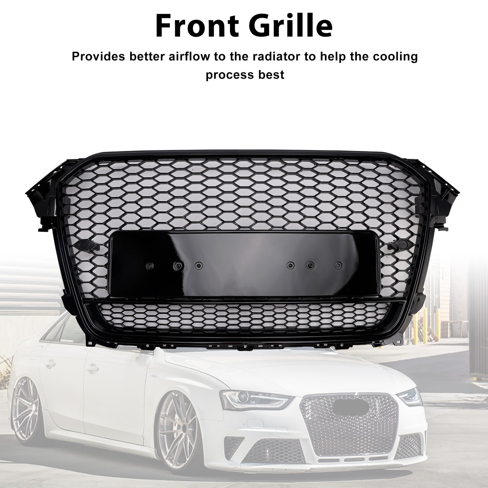 2013-2016 Audi A4 S4 B8.5 RS4 Style Front Bumper Grille Grill