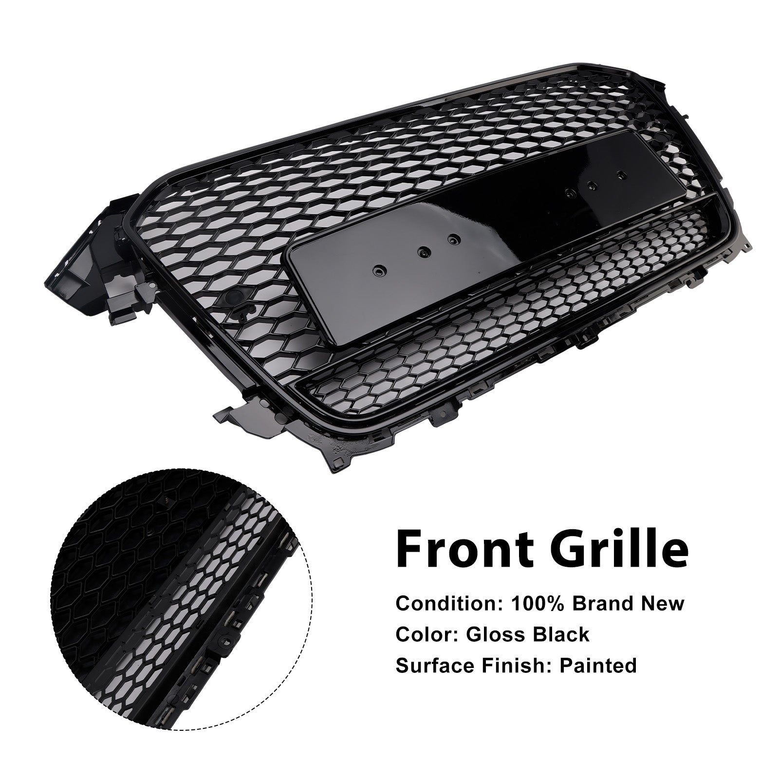 2013-2016 Audi A4 S4 B8.5 RS4 Style Front Bumper Grille Grill
