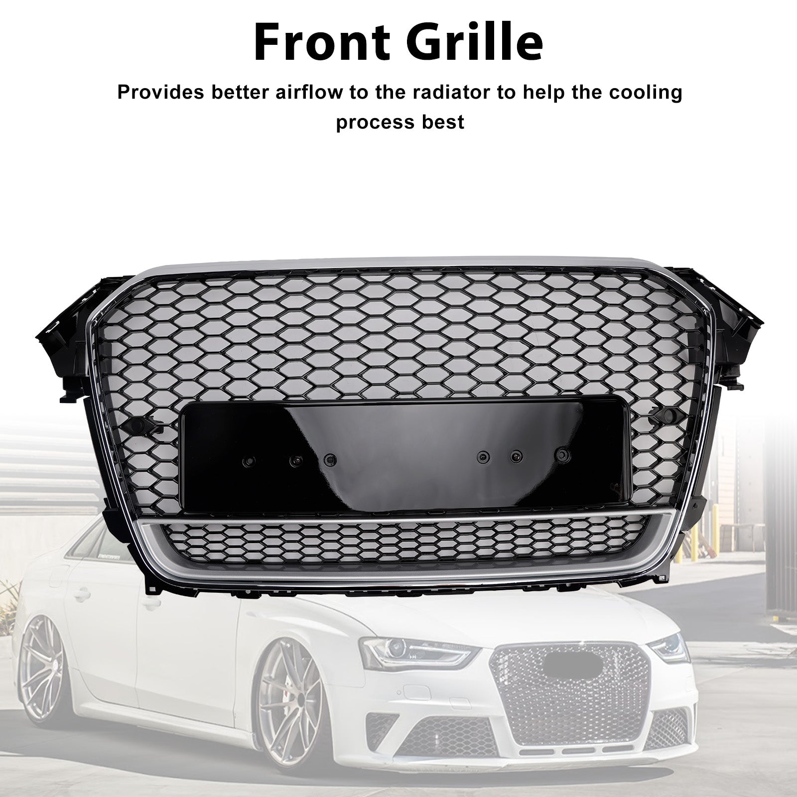 2013-2016 Audi A4 S4 B8.5 RS4 Style Front Bumper Grille Grill