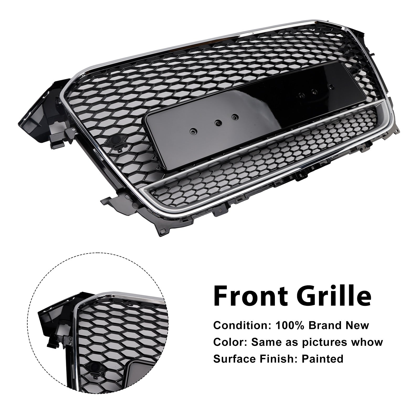 2013-2016 Audi A4 S4 B8.5 RS4 Style Front Bumper Grille Grill