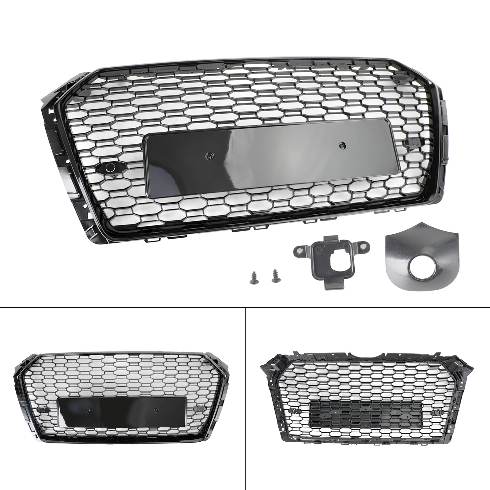 2017 2018 2019 Audi A4/S4 B9 RS4 Style Honeycomb Mesh Hex Grille Grill Black