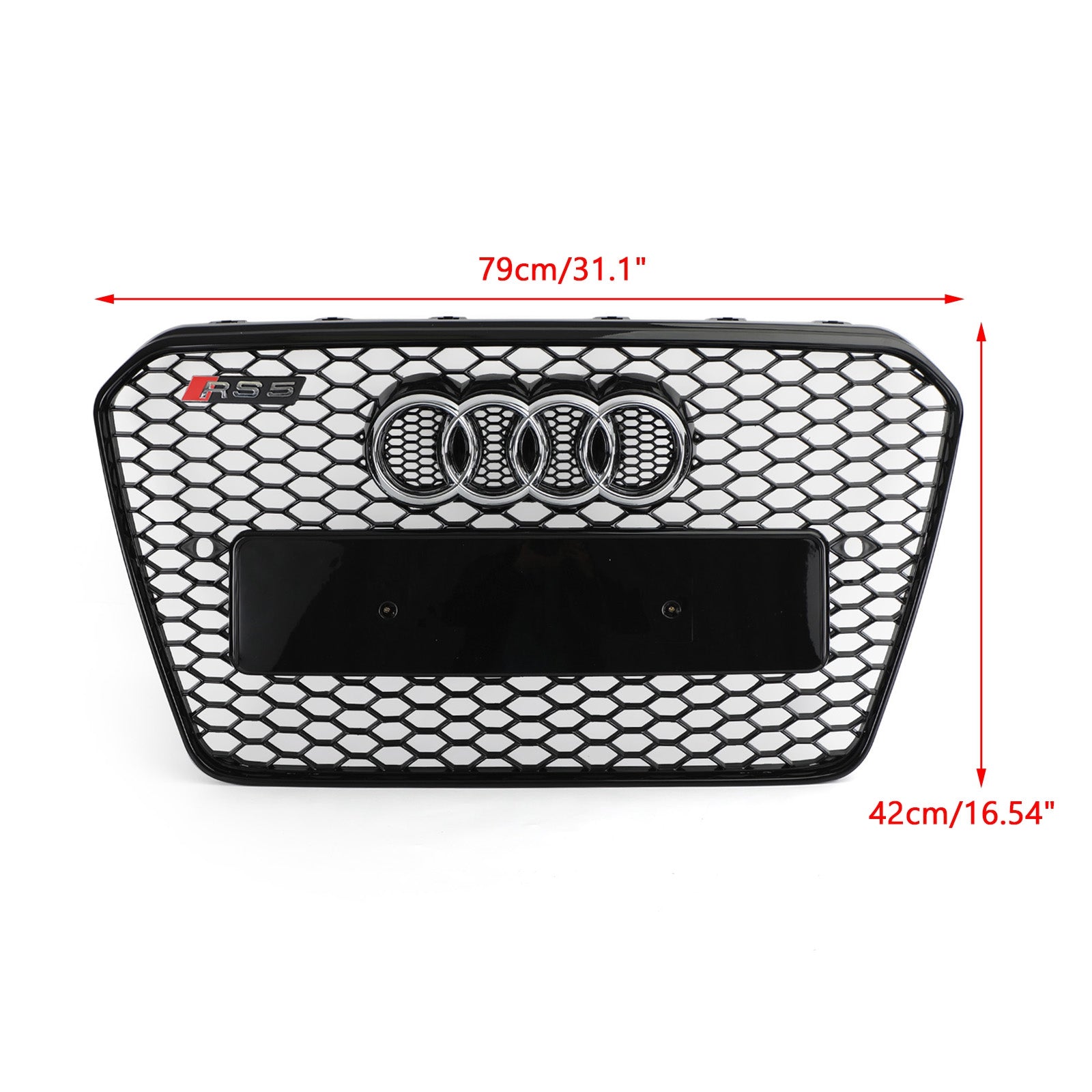 2013 2014 2015 2016 Audi A5 S5 B8.5 RS5 Style Honeycomb Hex Mesh Front Bumper Grille
