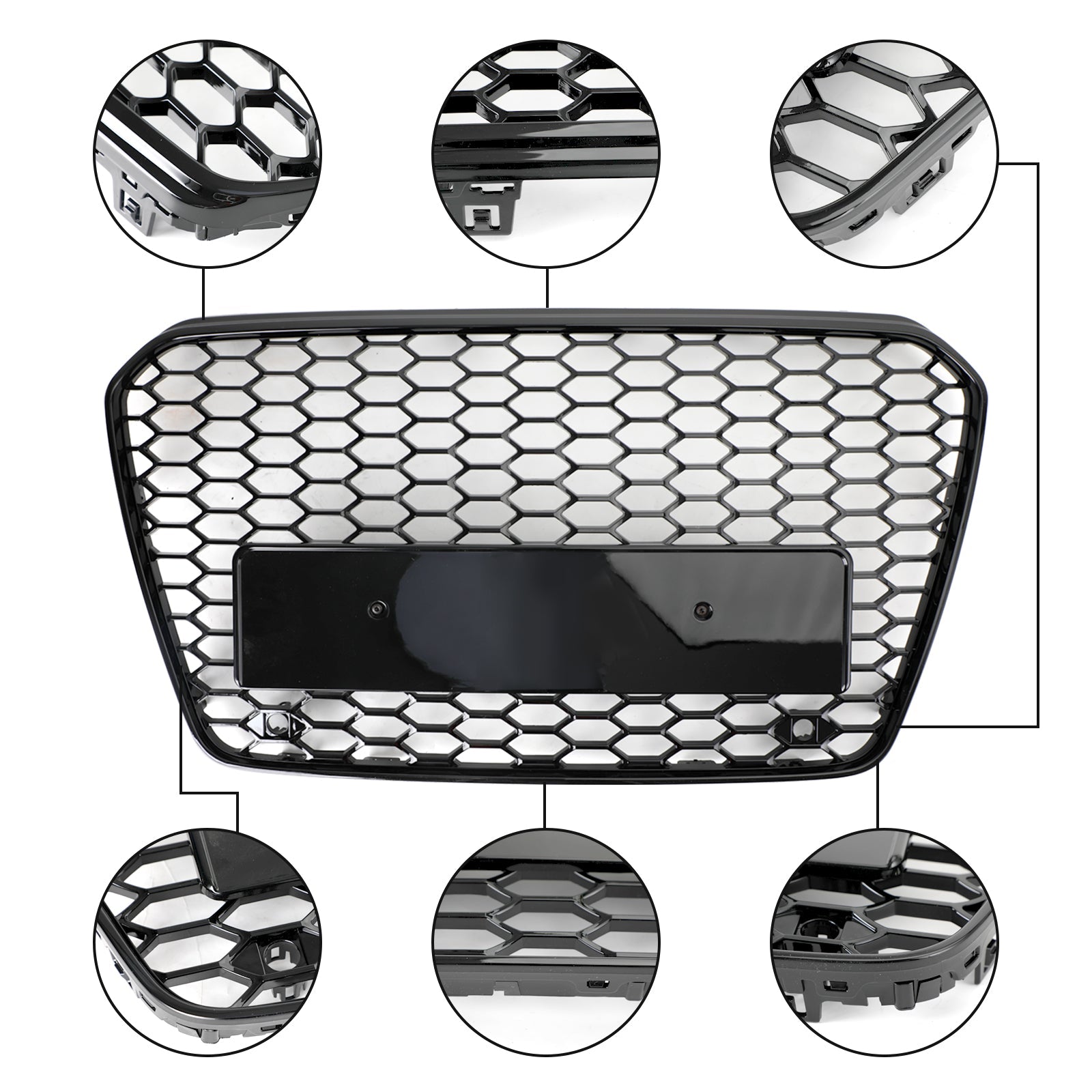 2013 2014 2015 2016Front Grille Audi A5 / S5 B8.5 style Honeycomb Mesh Front Bumper Grille Grill