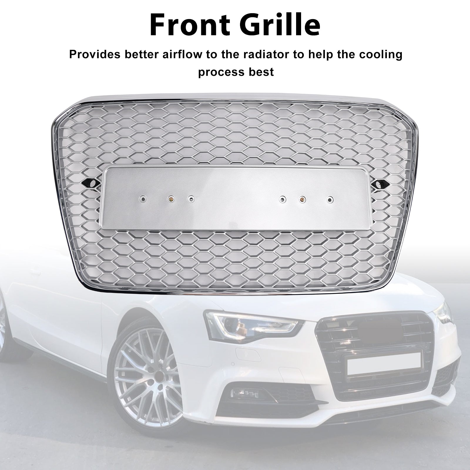 2013-2016 Audi A5 S5 B8.5 RS5 Style Honeycomb Front Bumper Grille Grill