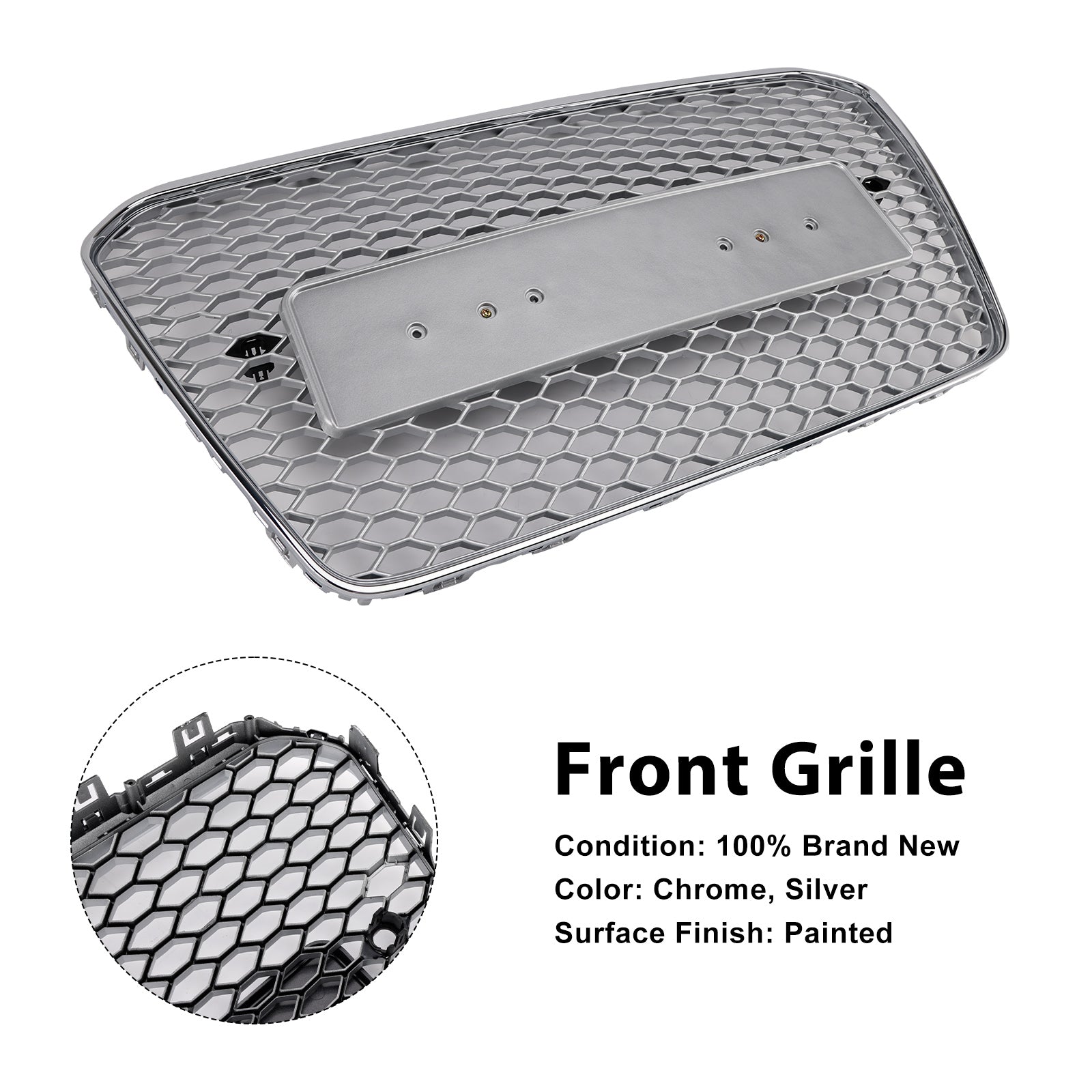 2013-2016 Audi A5 S5 B8.5 RS5 Style Honeycomb Front Bumper Grille Grill