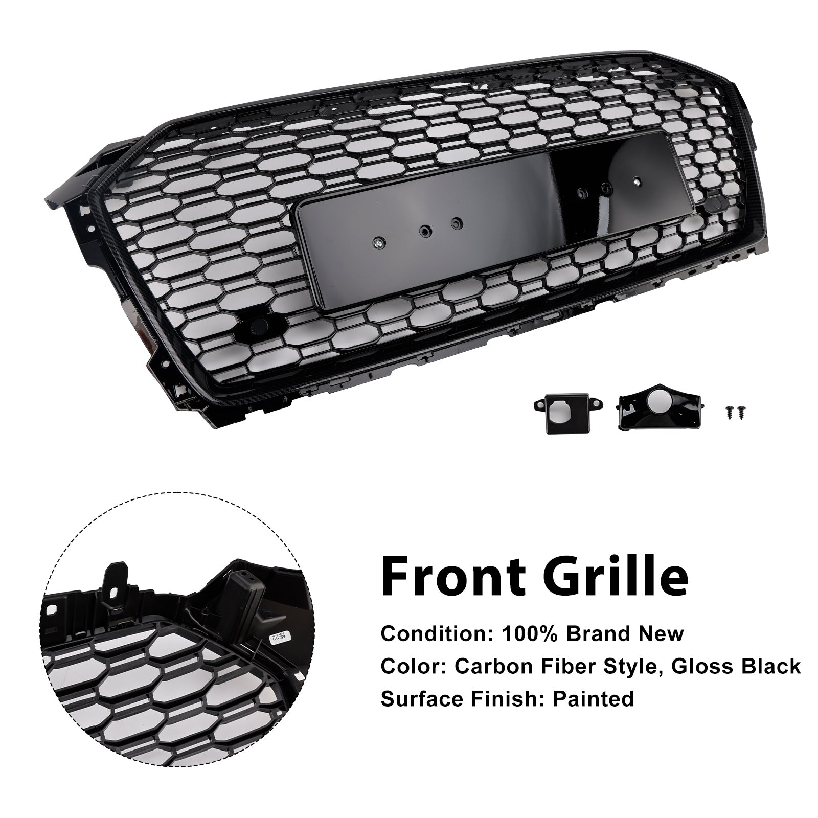 2017-2019 Audi A5 S5 B9 RS5 Style Sport Front Honeycomb Grill Grille