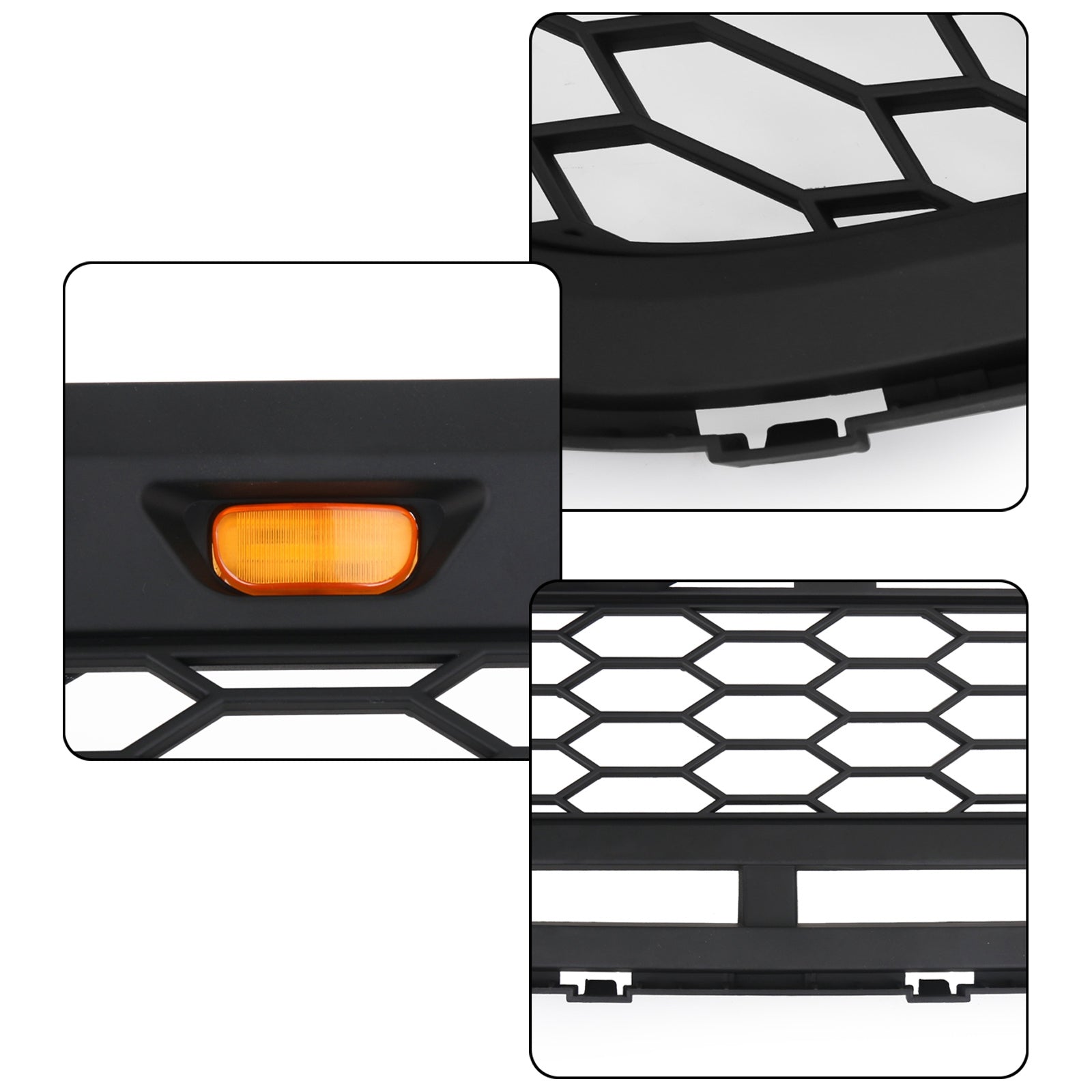 Edge Raptor Style Front Bumper Grill Upper Grille Black For Ford Edge 2015-2018