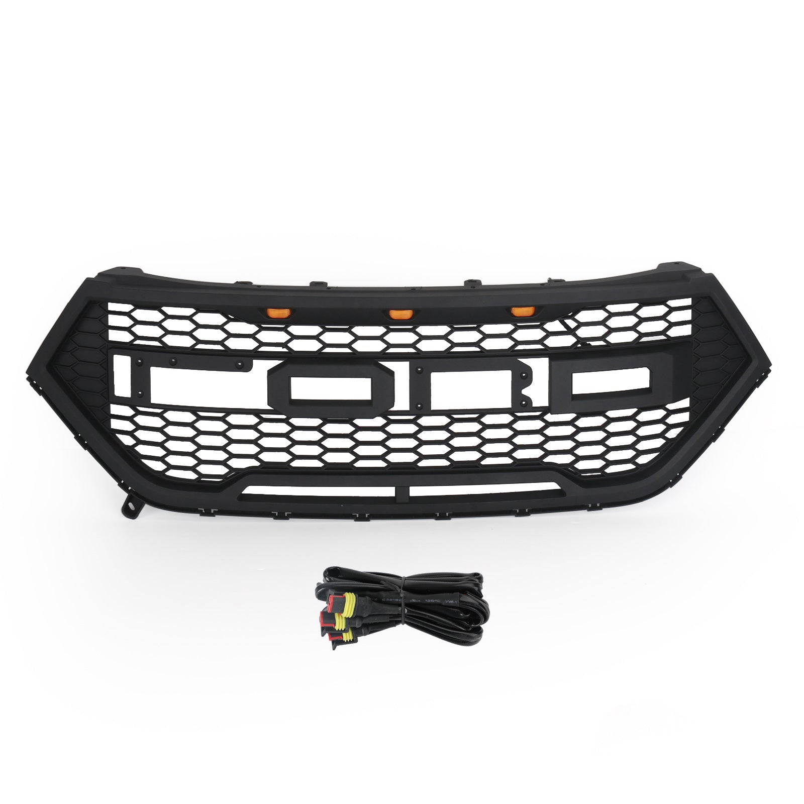 Edge Raptor Style Front Bumper Grill Upper Grille Black For Ford Edge 2015-2018