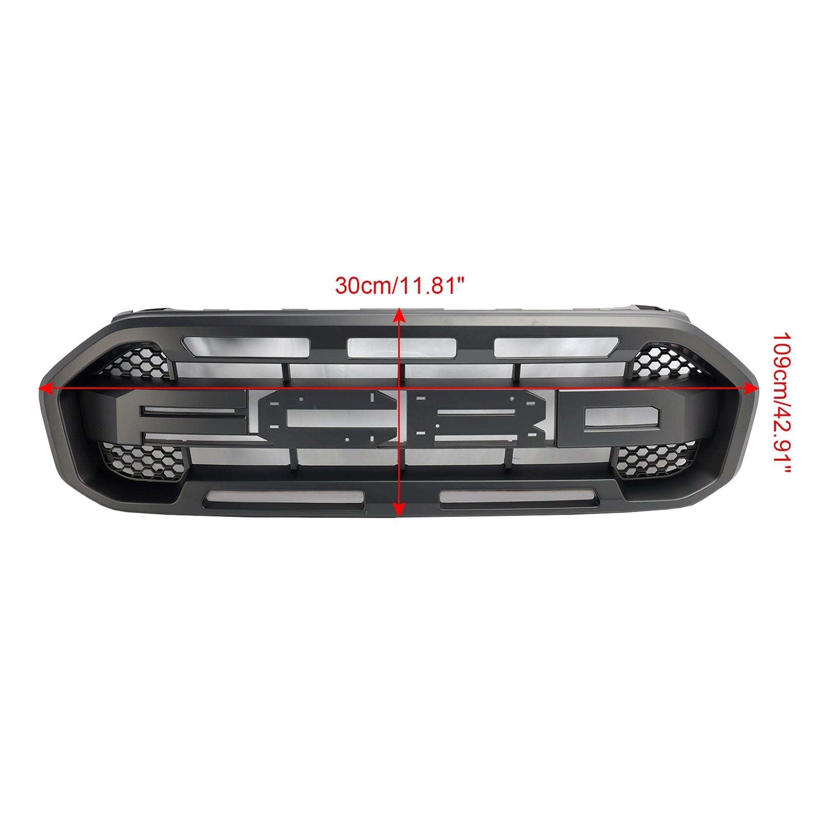 2019 2020 2021 2022 2023 Ford Ranger Raptor Style Front Bumper Grille Grill Black