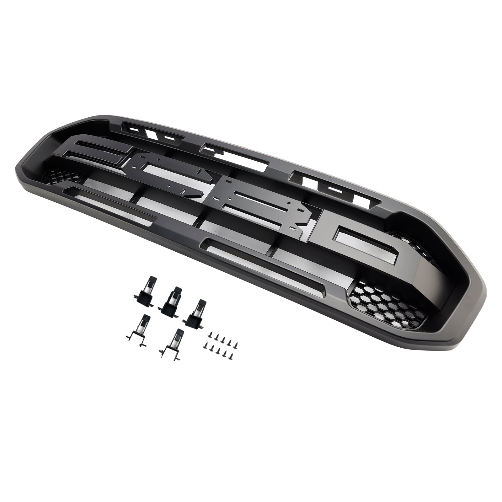 2019-2023 Upper Grille (With letters) Raptor Style Front Bumper Grille Grill Fit Ford Ranger Black