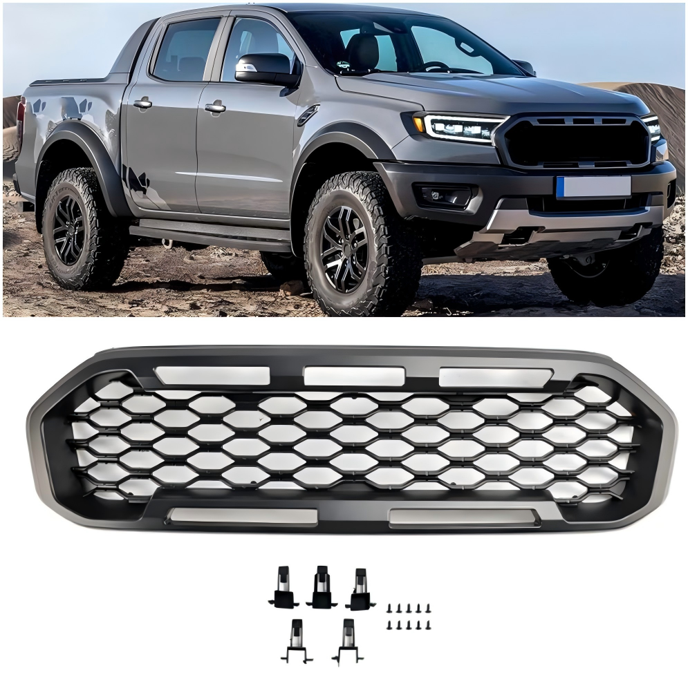 2019-2023 Ford Ranger T8 Front Bumper Grill Grille Black