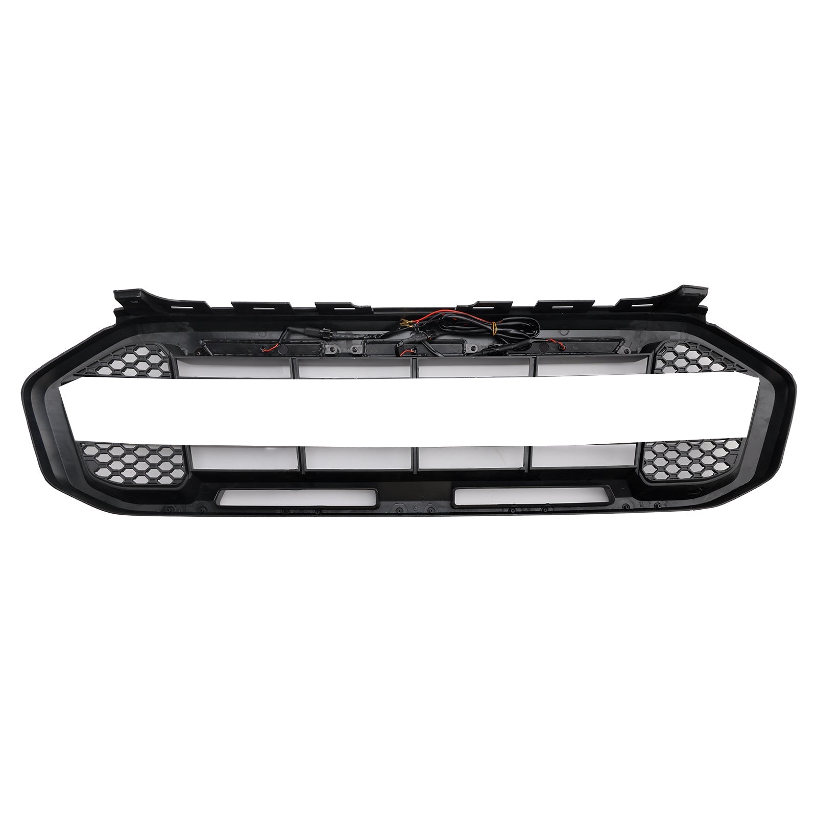 2019-2023 Ford Ranger W/White led Raptor Style Front Bumper Grill Grille Black
