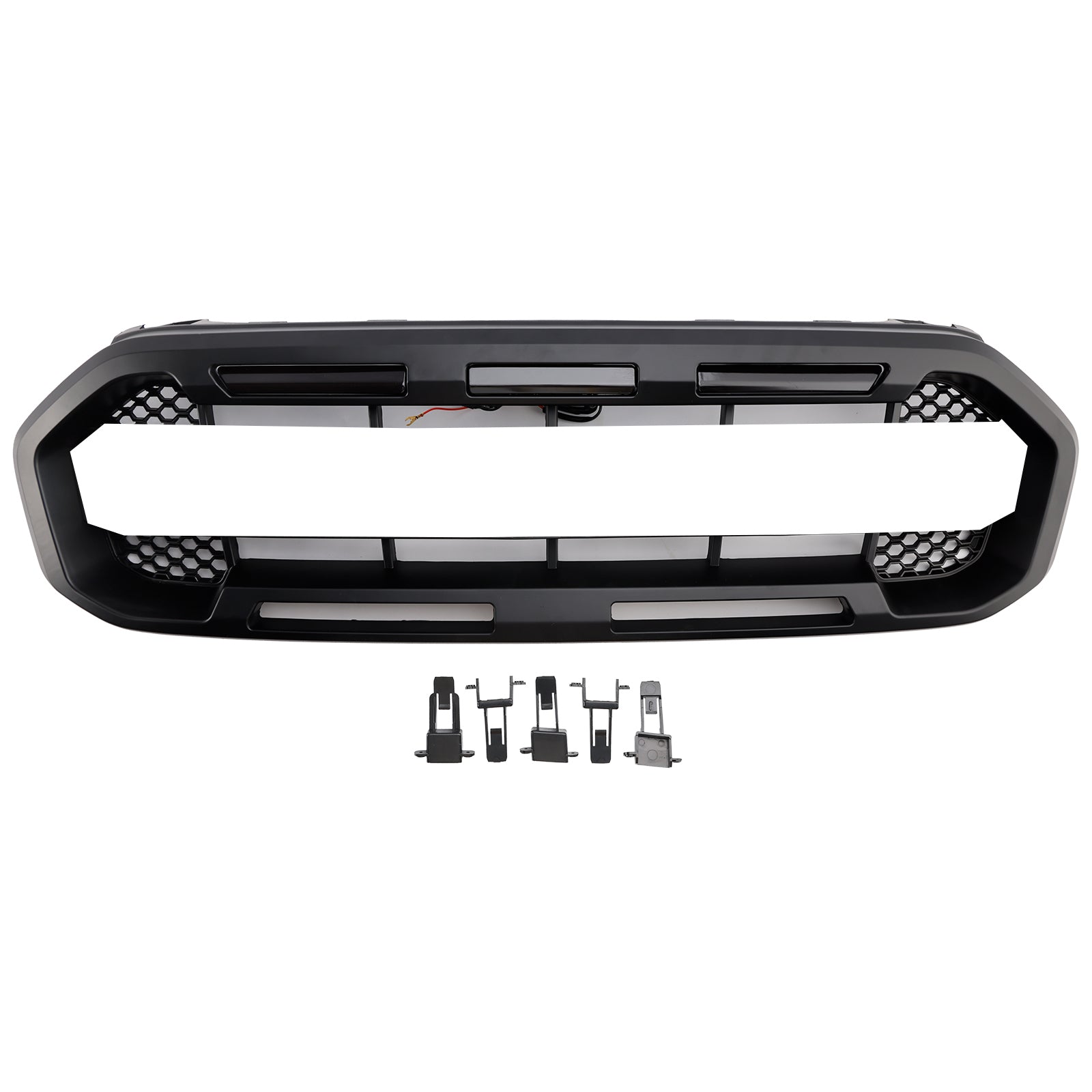 Black Raptor Style Front Bumper Grill Grille Fit Ford Ranger 2019-2023