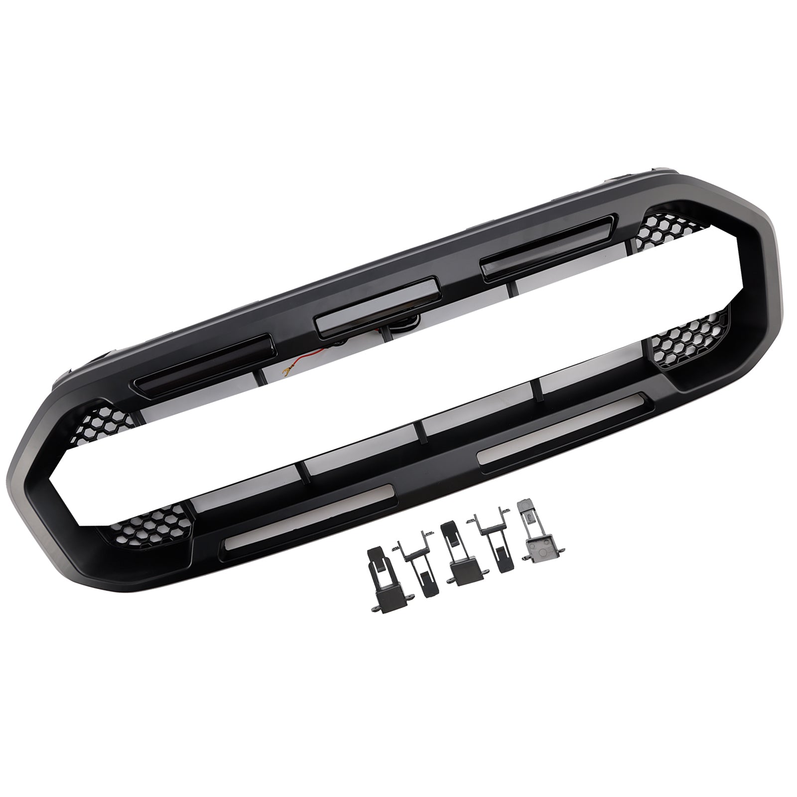 Black Raptor Style Front Bumper Grill Grille Fit Ford Ranger 2019-2023