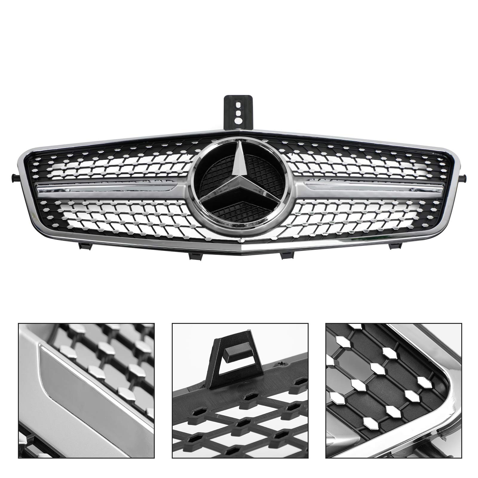 2010 2011 2012 2013 Mercedes-Benz W212 E Class E63 AMG E350 E550 Diamond Front Grille Grill