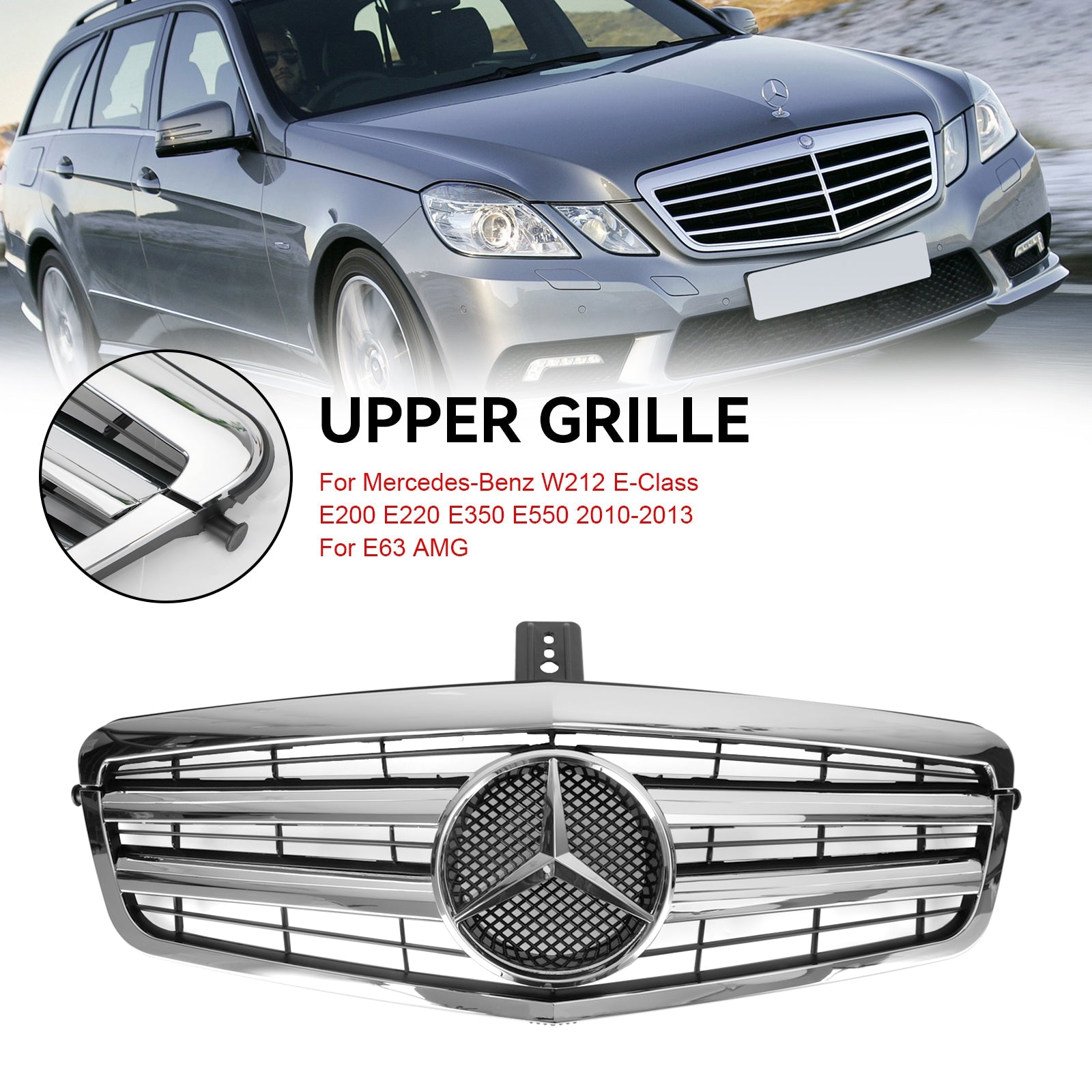 2010-2013 Mercedes-Benz W212 E Class E350 E550 Front Bumper Grille Grill